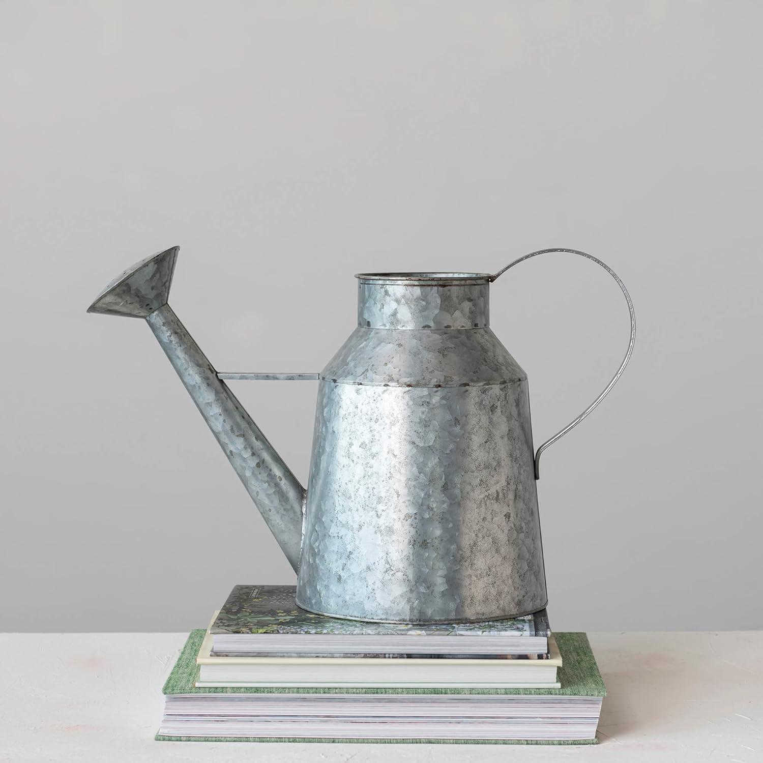 Creative Co-Op Galvanized Metal Watering Can