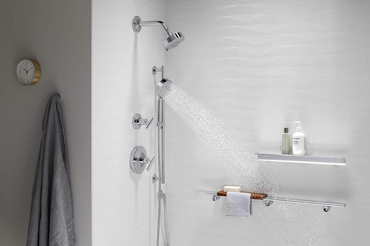 Kohler Purist 2.5 Gpm Multifunction Wall Mount Showerhead, Three Spray Settings, 5.5" High Pressure Spray Head