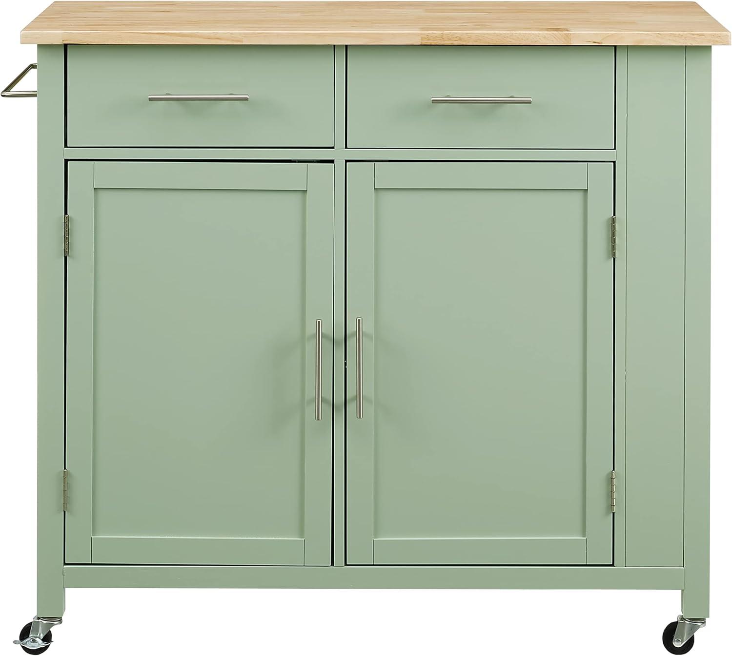 Savannah Wood Top Drop Leaf Kitchen Island/Cart - Crosley