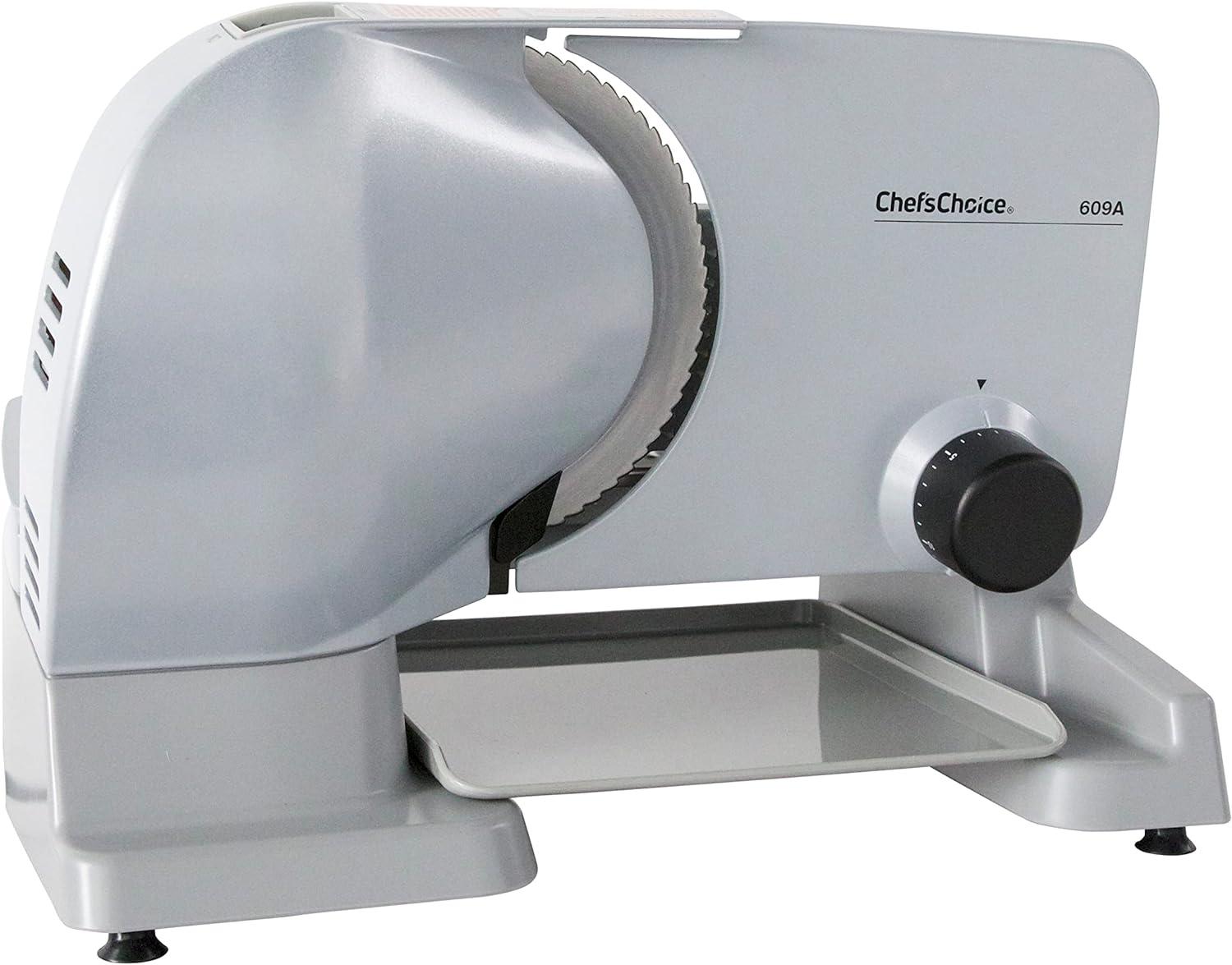 Chef's Choice Electric Meat Slicer with Stainless Steel Blade, 7-Inch, Silver, 609A