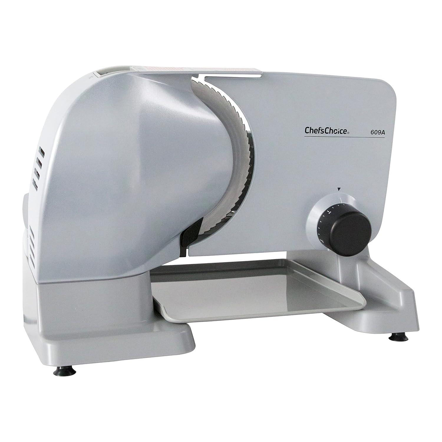 Chef's Choice Electric Meat Slicer with Stainless Steel Blade, 7-Inch, Silver, 609A