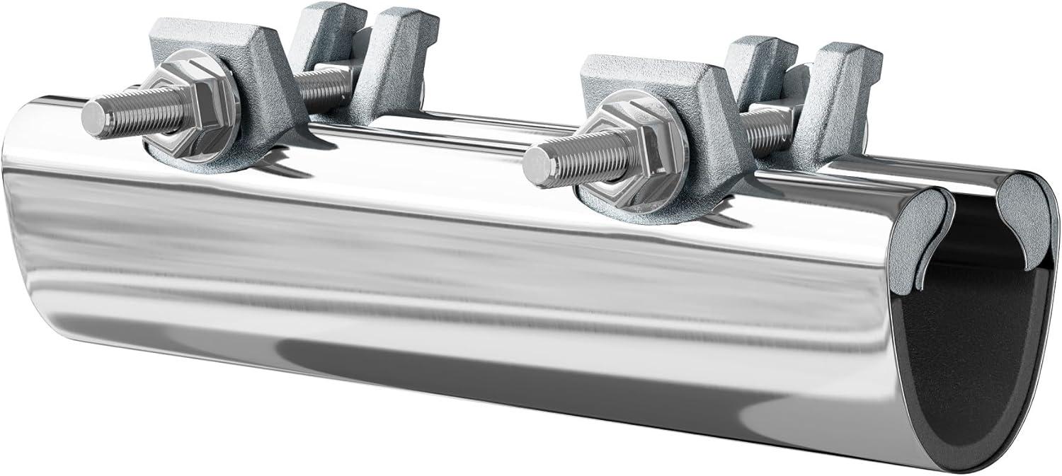 6" Stainless Steel Repair Clamp, Two Bolt, 1" IPS 1-1/4" CTS,PartNo R60100 Jones