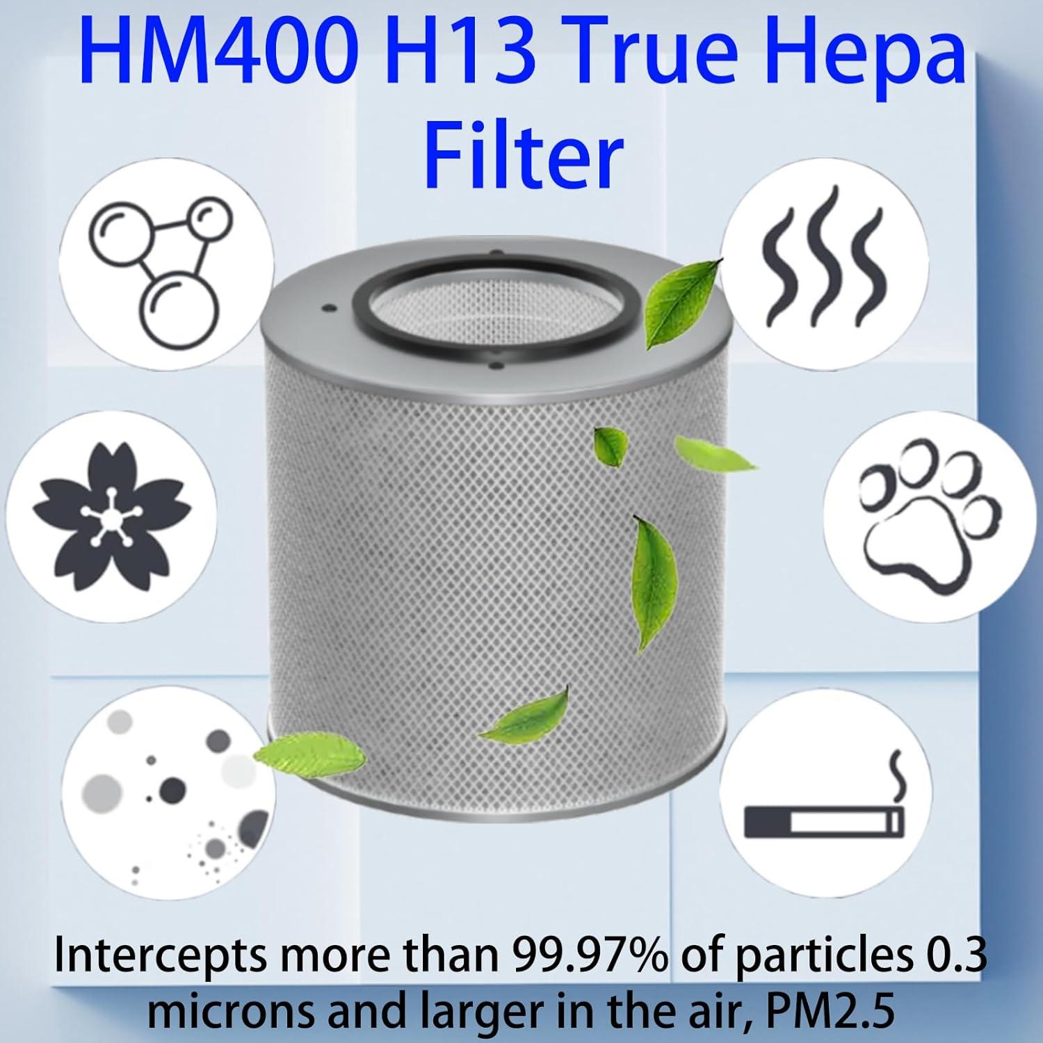 LifeSupplyUSA True HEPA Filter Replacement Compatible with Austin Air HM 400 HealthMate HM-400 HM400 FR400 Air Purifier