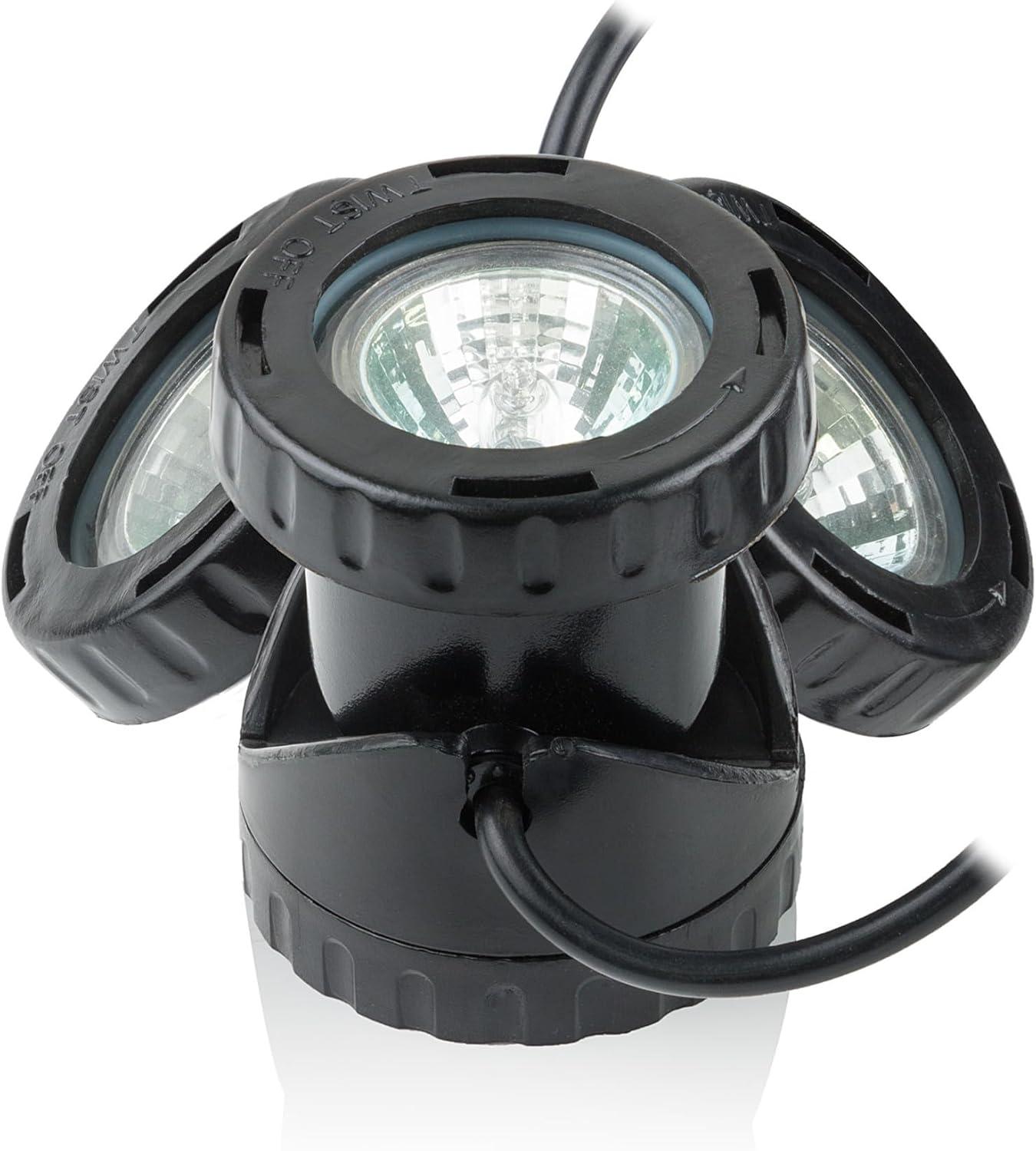 Alpine Black PVC 20-Watt Halogen Pond Lights with Transformer