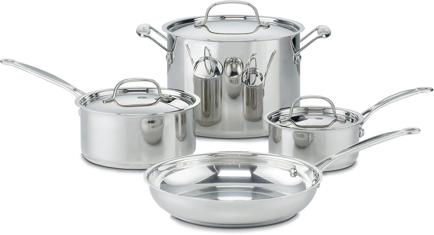 Cuisinart Chef’s Classic 7-Piece Stainless Steel Cookware Set