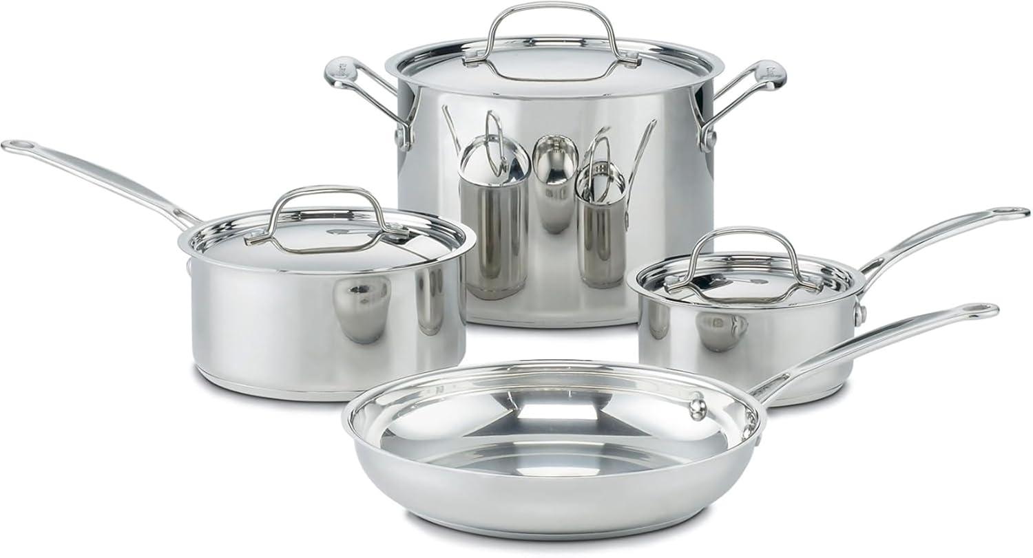 Cuisinart Chef’s Classic 7-Piece Stainless Steel Cookware Set