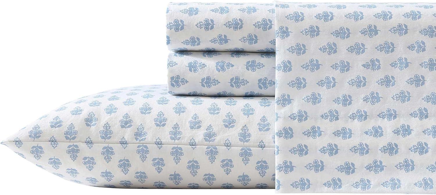 Laura Ashley Francesca Blue Twin Sheet Set