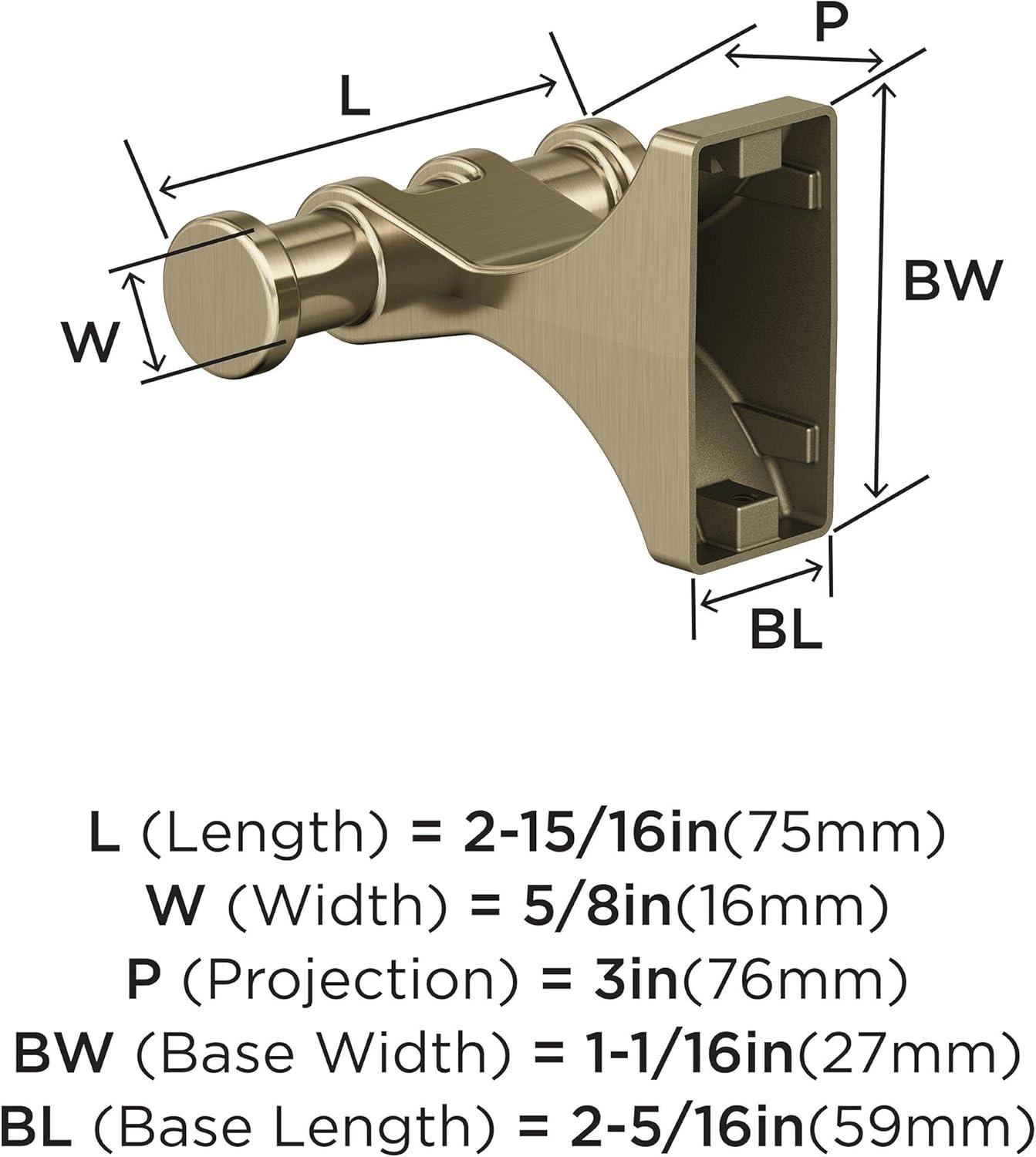 Amerock Davenport Wall Mounted Hook for Towel and Robe