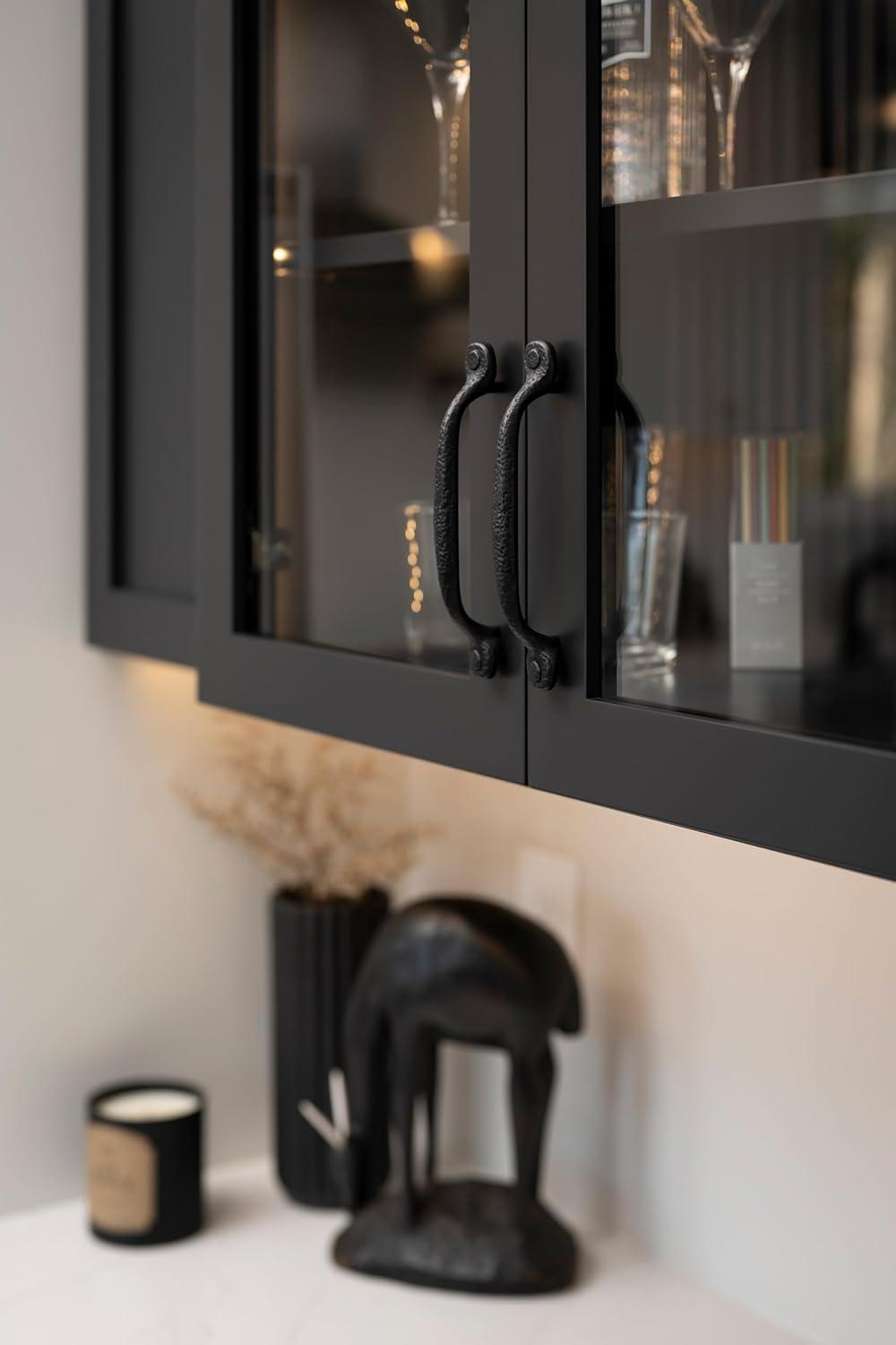 Refined Rustic Kitchen Cabinet Handles, Solid Core Drawer Pulls for Cabinet Doors