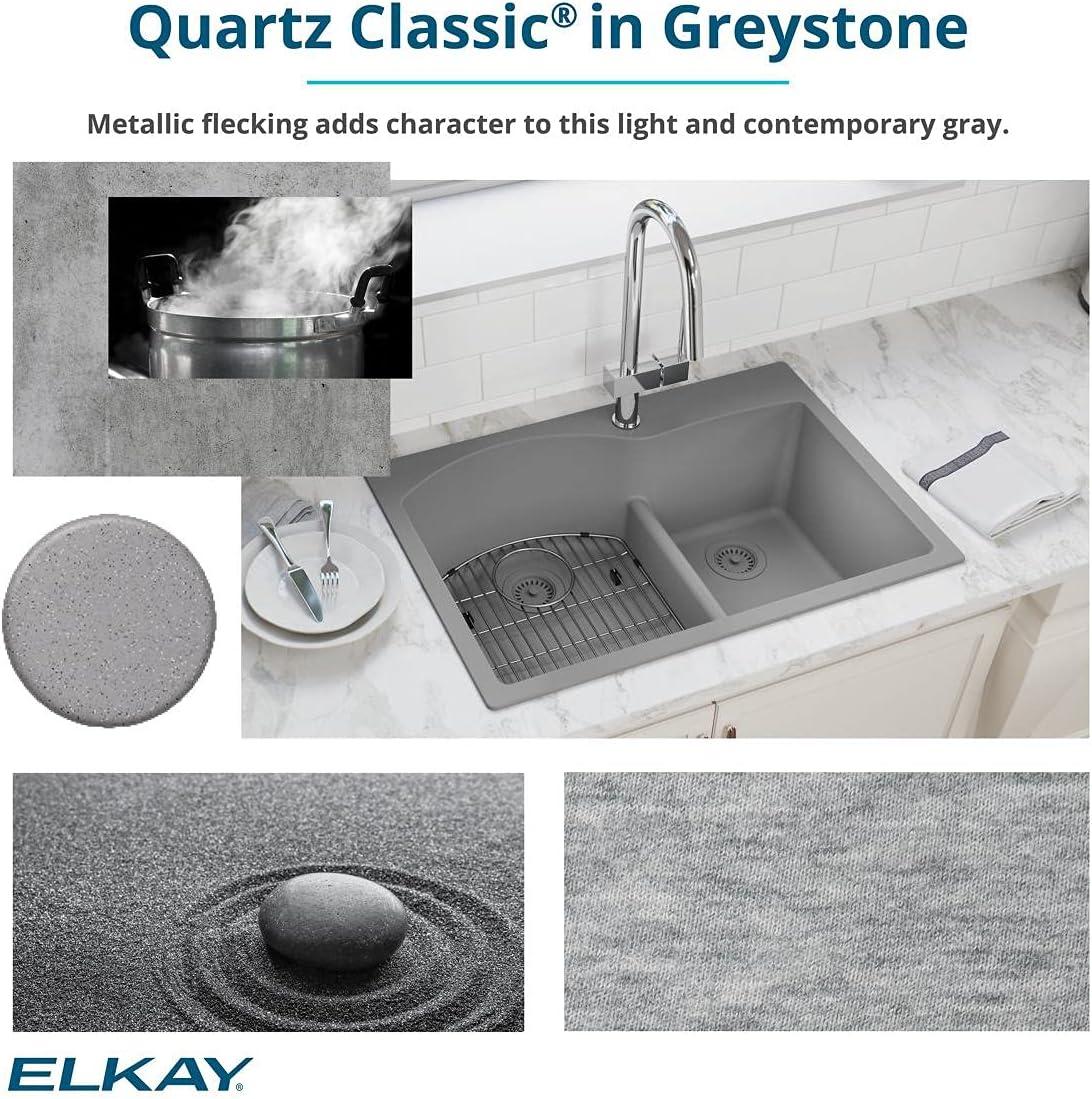Elkay Quartz Classic 33" L x 21" W Double Basin Undermount Kitchen Sink