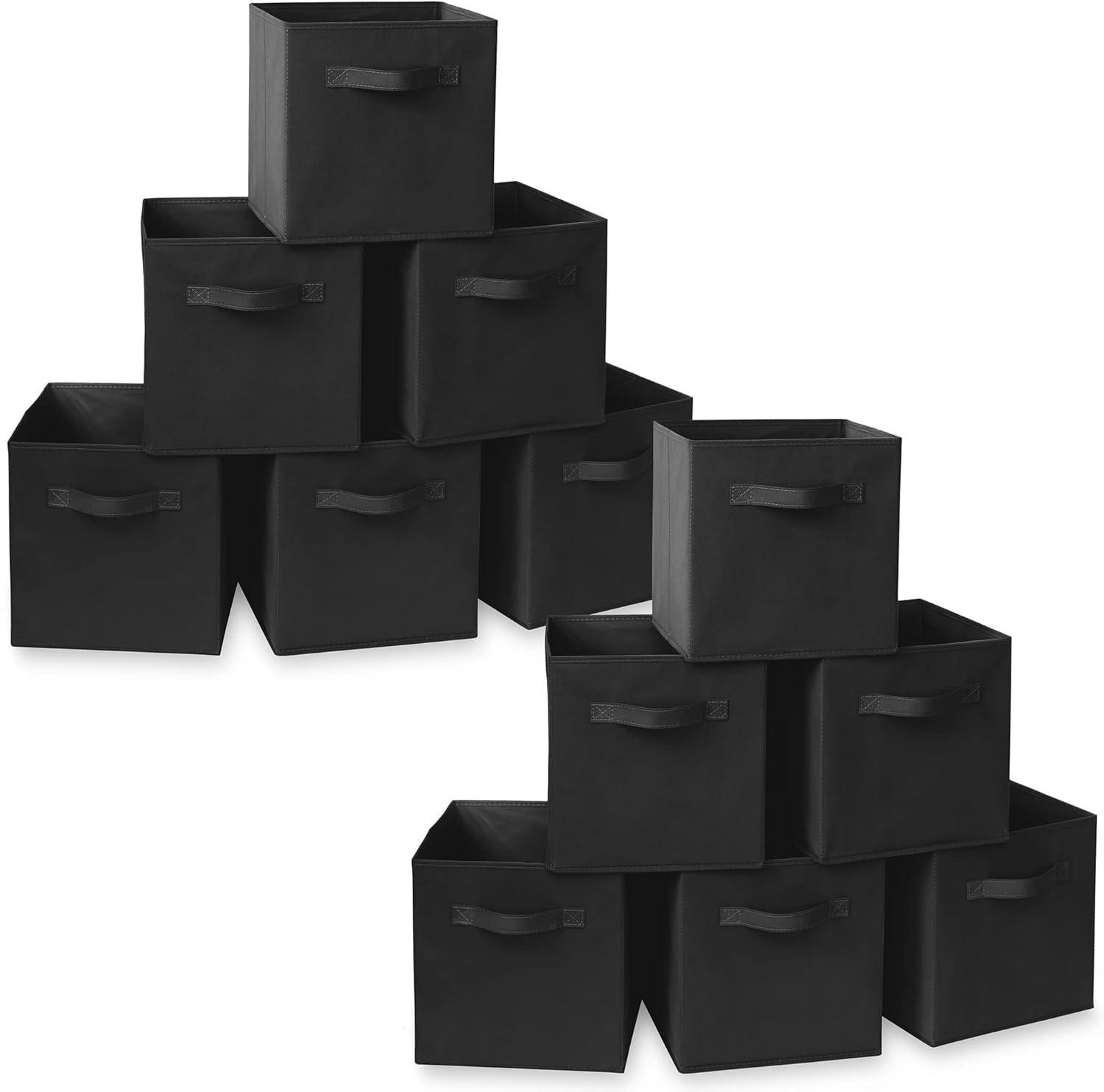 Casafield Collapsible Fabric Cubes, 11" Storage Bins (Set of 12) (Set of 12)