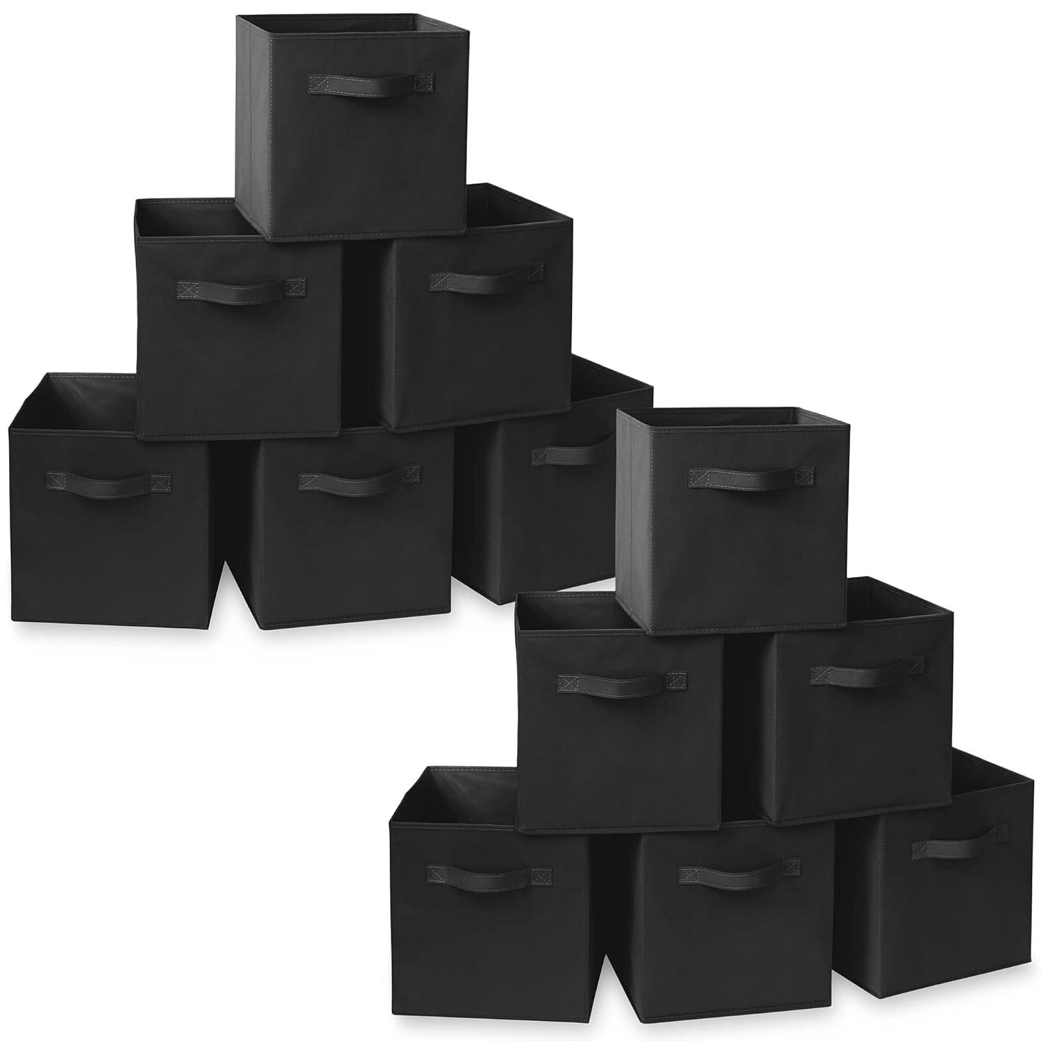 Casafield Collapsible Fabric Cubes, 11" Storage Bins (Set of 12) (Set of 12)