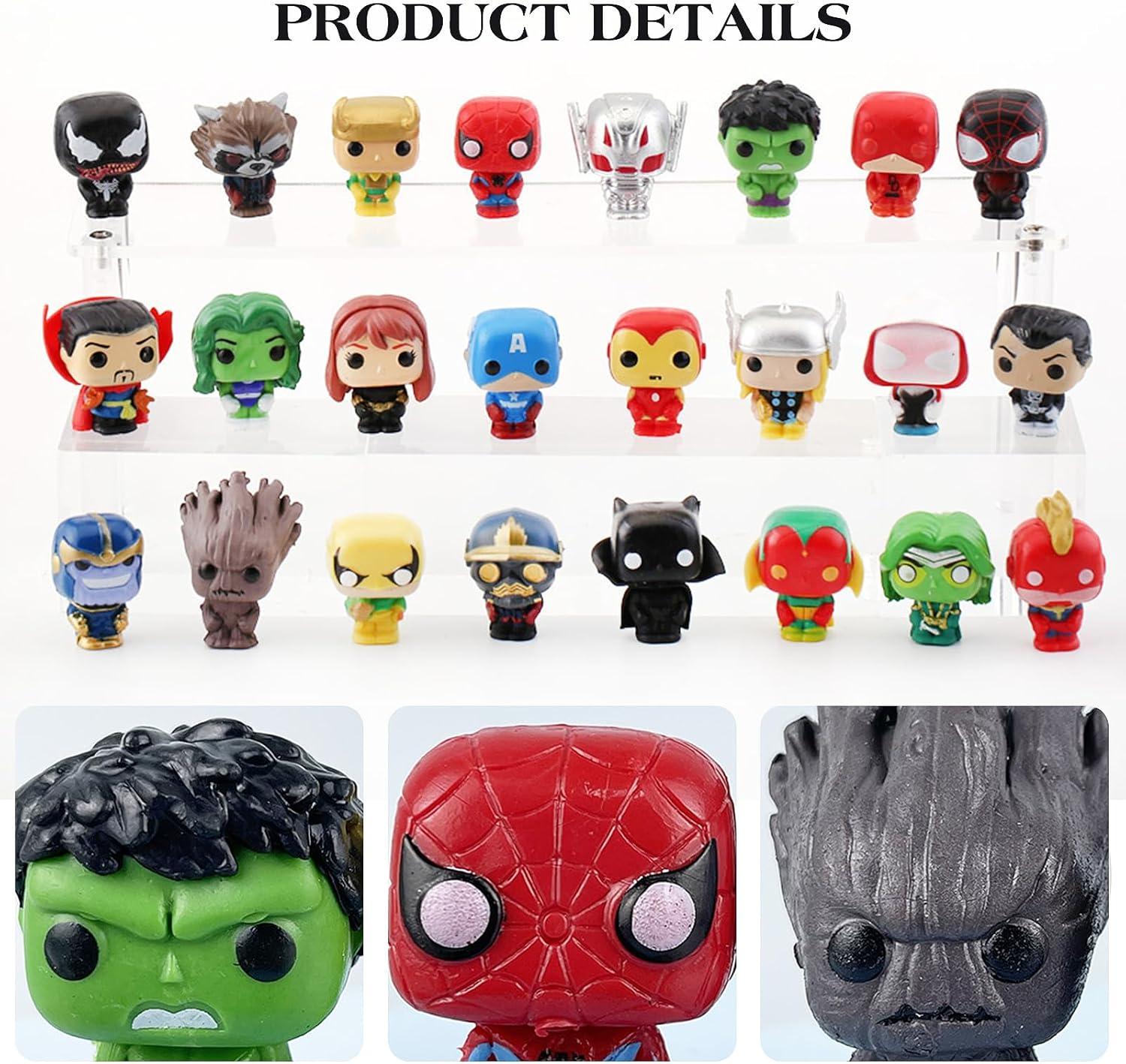 24 PCS Super Hero Action Figures Superhero Toys for Boys Avenger Titan Hero Series Ornaments Justice League Set Cake Toppers Birthday Party Supplies Christmas Gifts for Superhero Movie Fans Kids