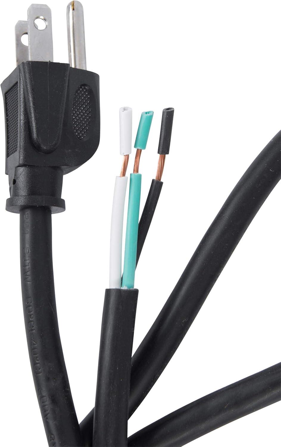 Black 3-Foot 3-Prong Vinyl Appliance Power Cord