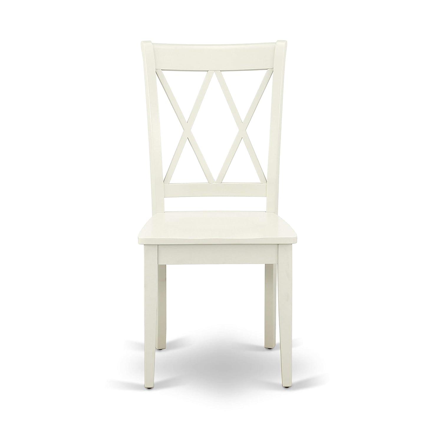 East West Furniture Vancouver 9-piece Wood Dining Room Set in Linen White