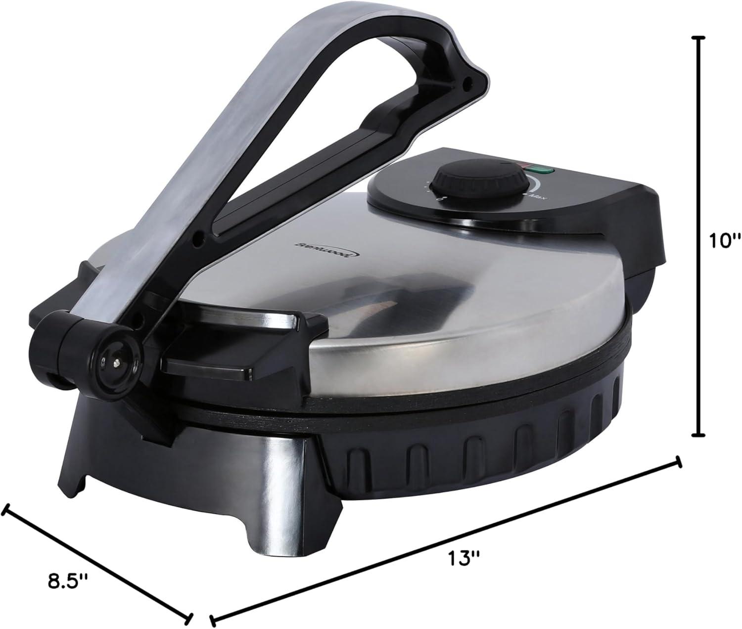 Brentwood 10-Inch Stainless Steel Non-Stick Electric Tortilla Maker