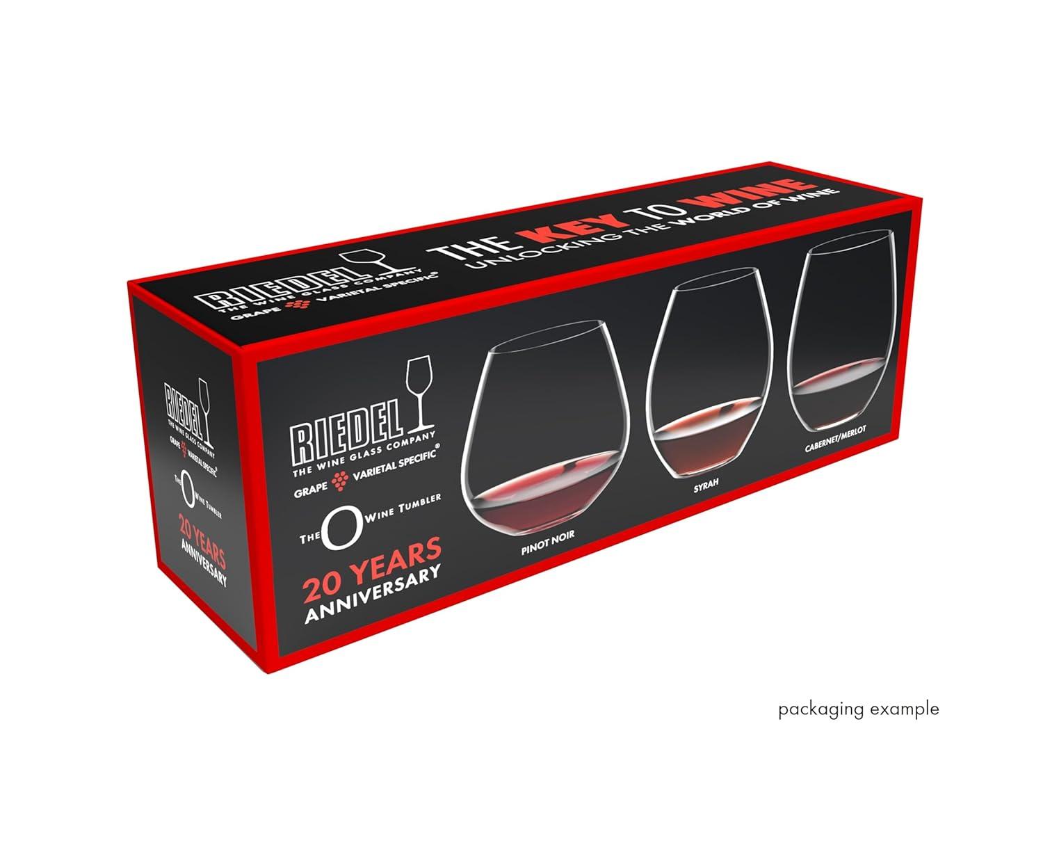 Clear Crystal Stemless Wine Glass Set for Pinot Noir, Syrah, and Cabernet/Merlot