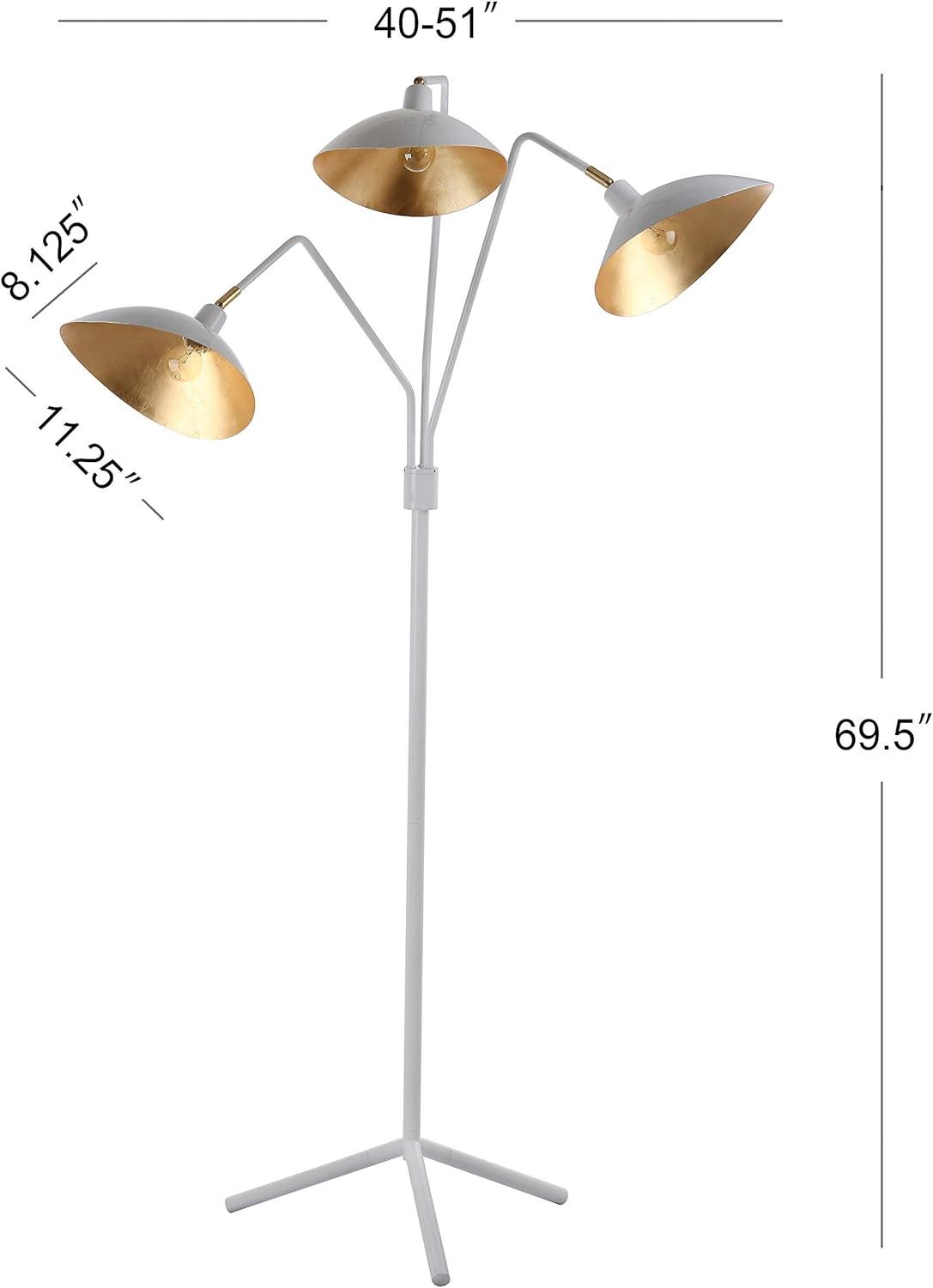 Iris Floor Lamp - LIT4361 - White/Gold - Safavieh