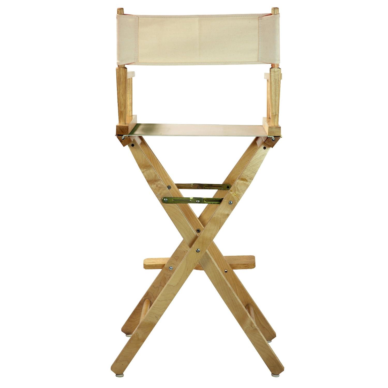 Casual Home 30" Director's Chair Natural Frame-Natural/Wheat Canvas