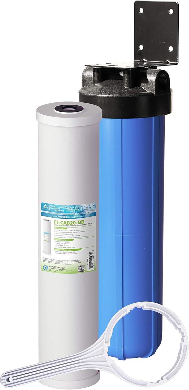 20" Blue and White Whole House Carbon Water Filtration System