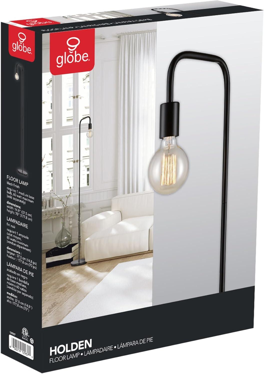 Globe Electric Holden 70" Black Floor Lamp made of Metal