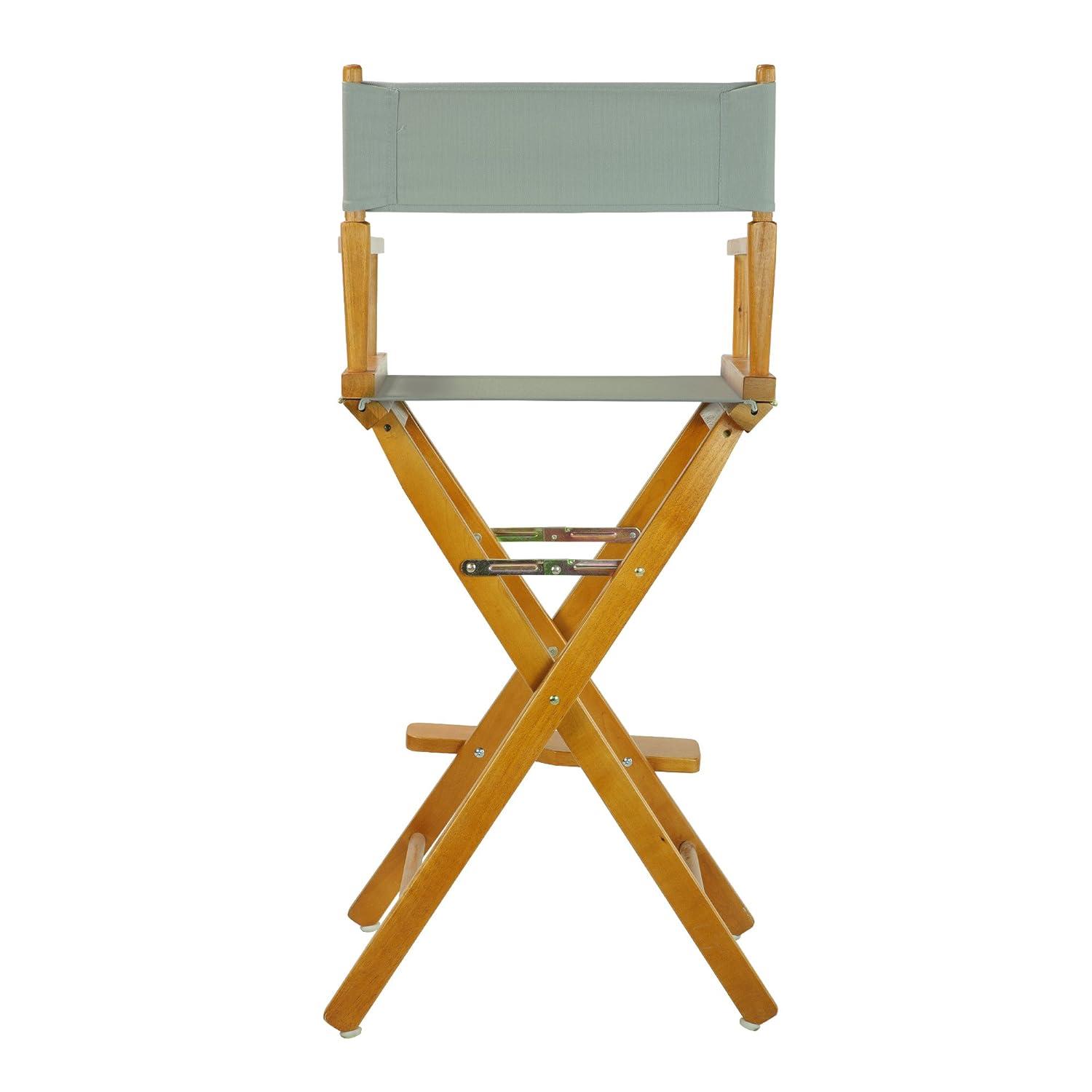 "30" Director's Chair Honey Oak Frame-Gray Canvas"