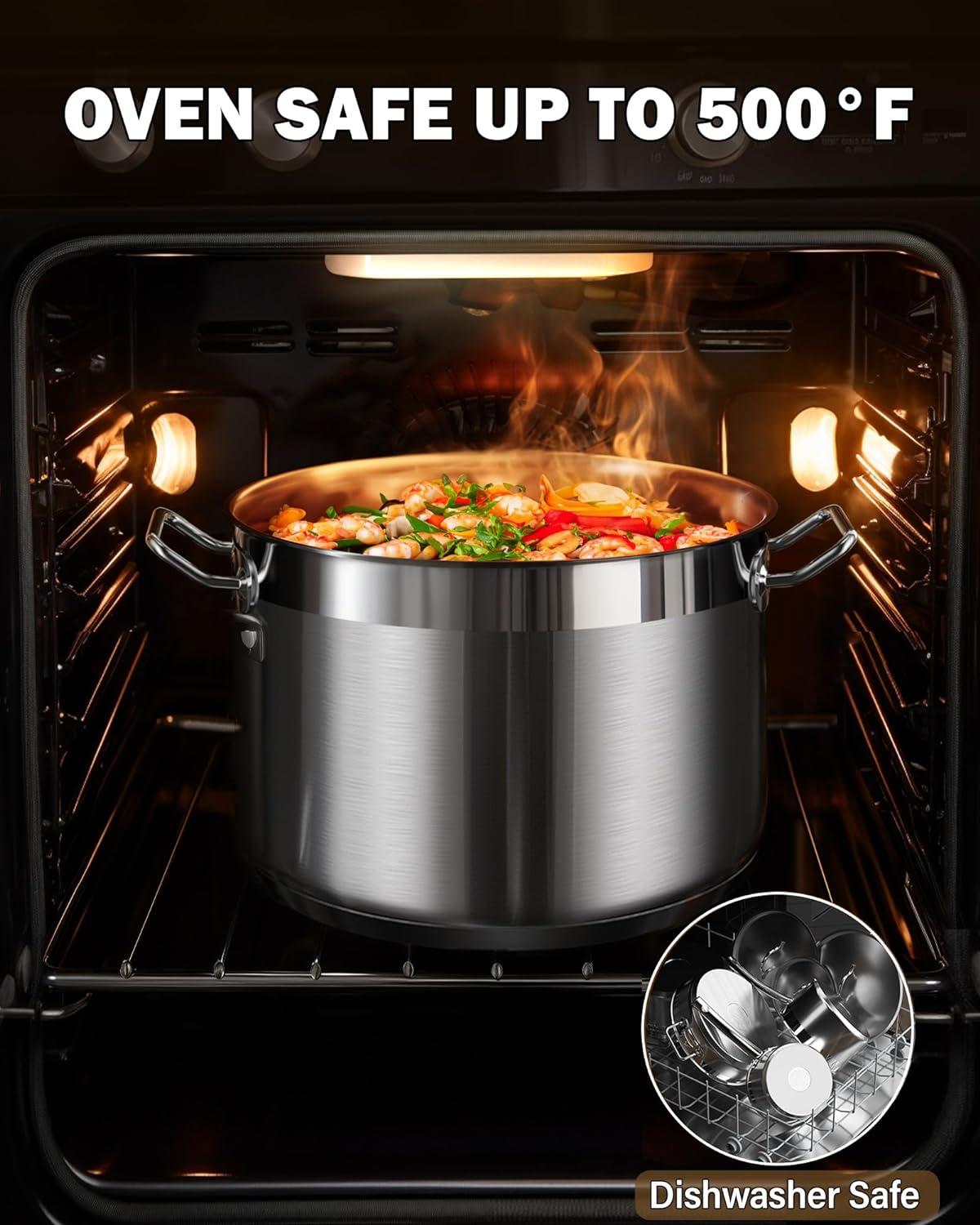 8 Quart Stainless Steel Stock Pot with Lid