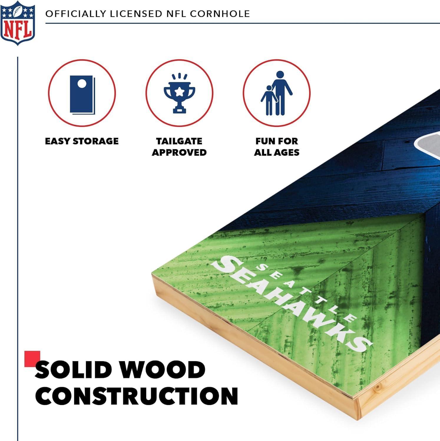 NFL Seattle Seahawks 2'x4' Wood Cornhole Set