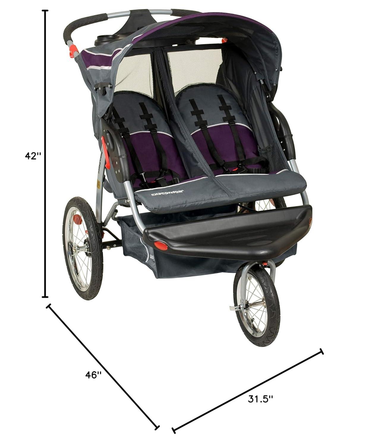 Baby Trend Baby Trend Foldable 3 Wheel Multi-Child Stroller with Storage