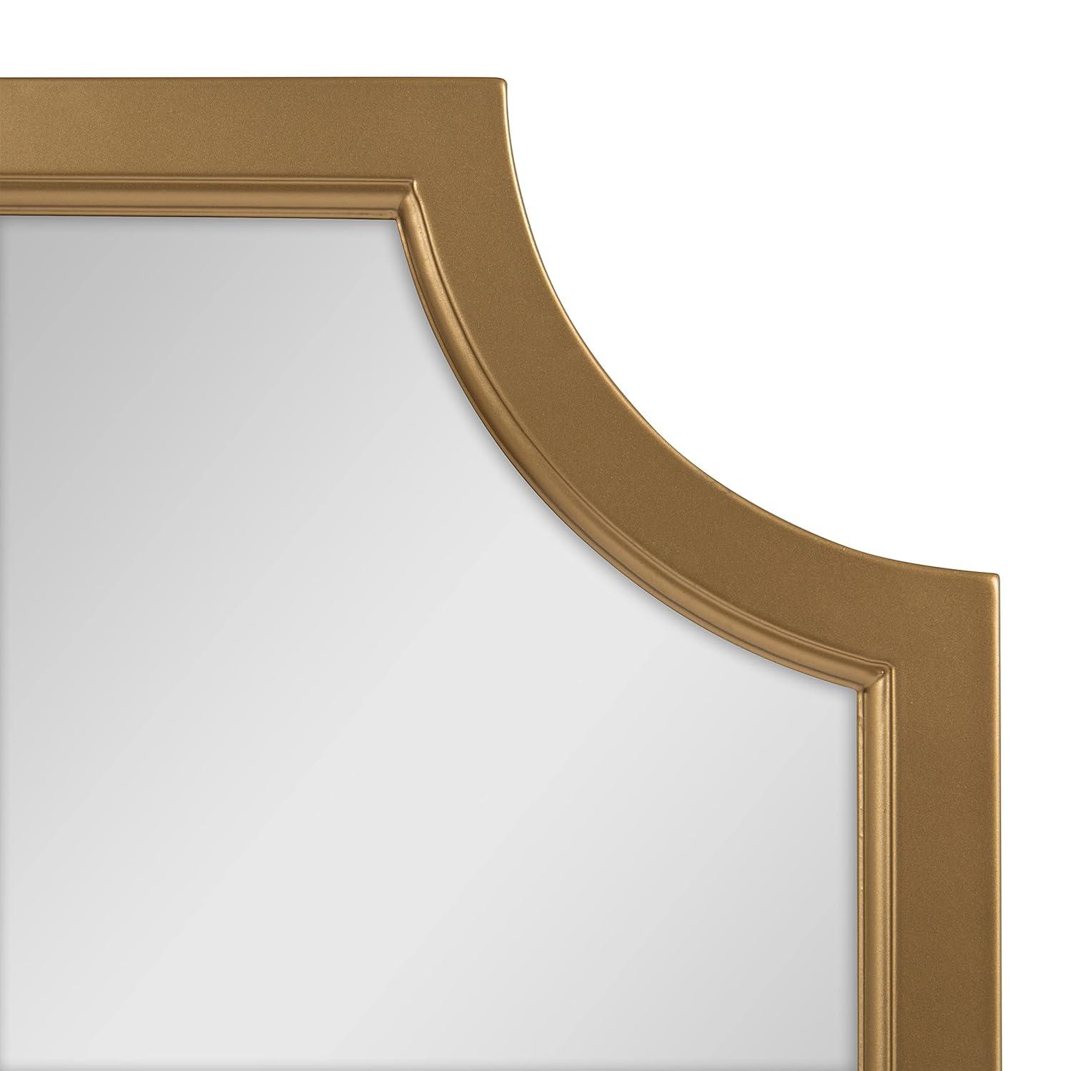 24" x 36" Hogan Framed Scallop Wall Mirror Gold - Kate and Laurel