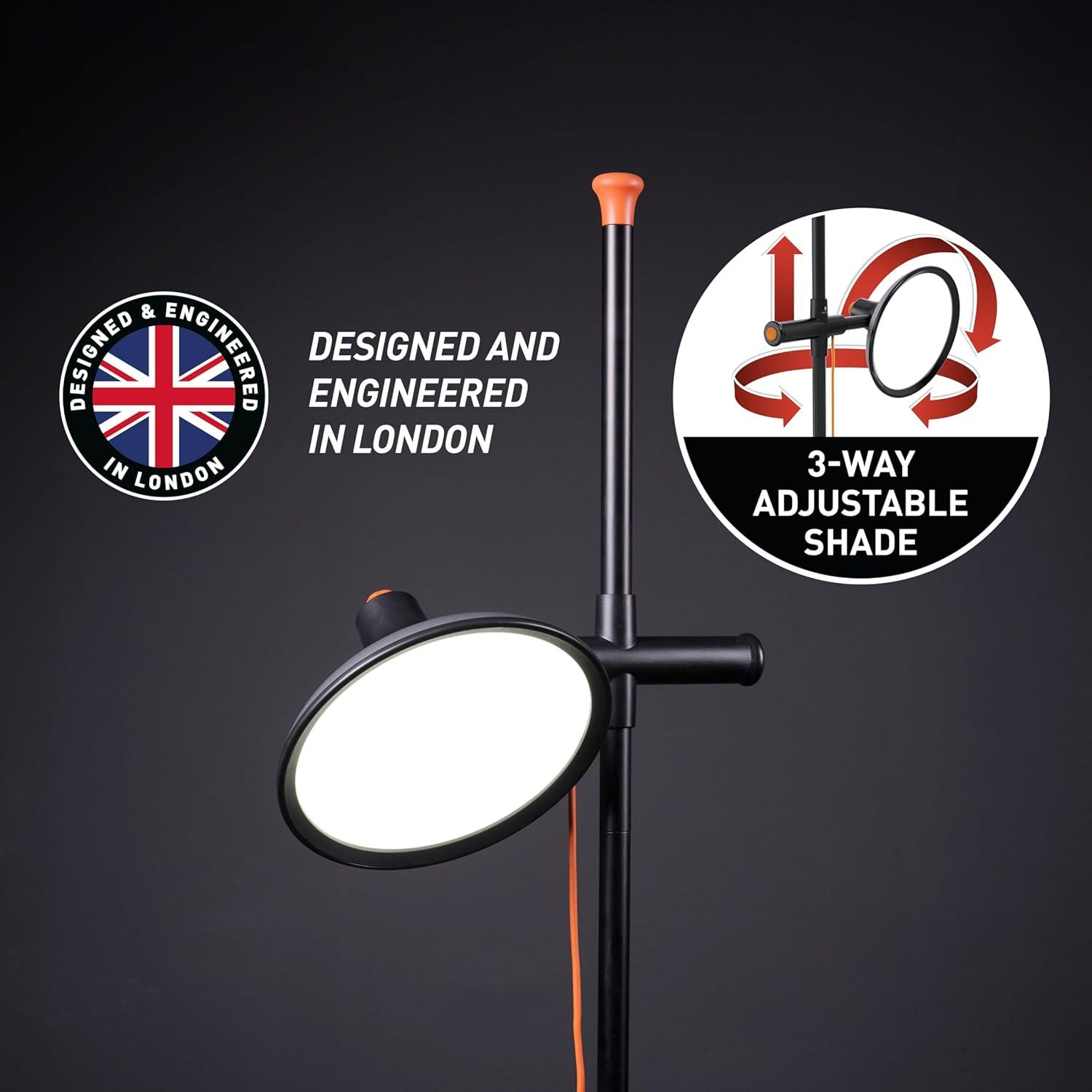 Daylight Artist Studio Lamp 2 with Stand - Chrome and Black