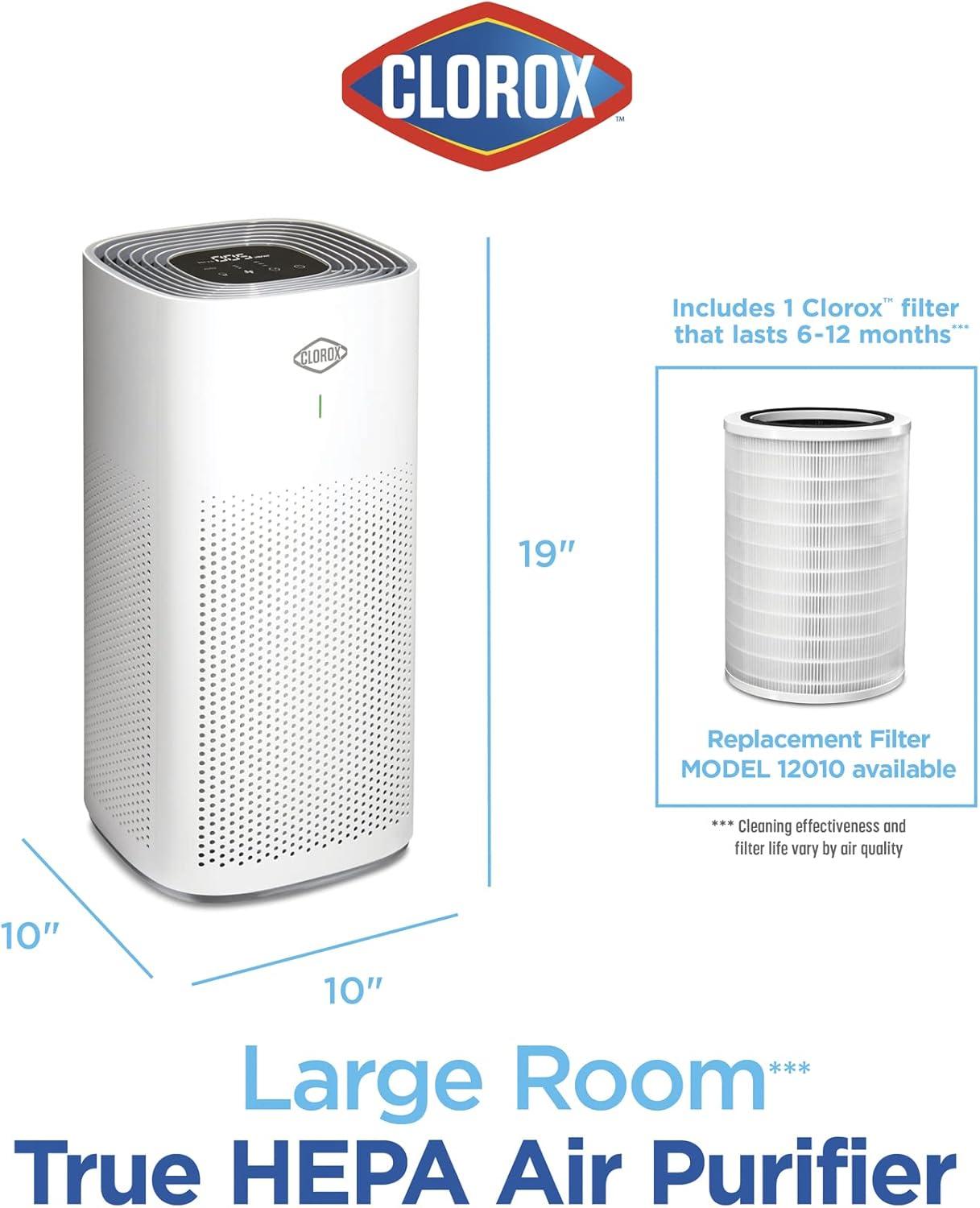 White Tower HEPA Air Purifier with Odor Absorbing Filter