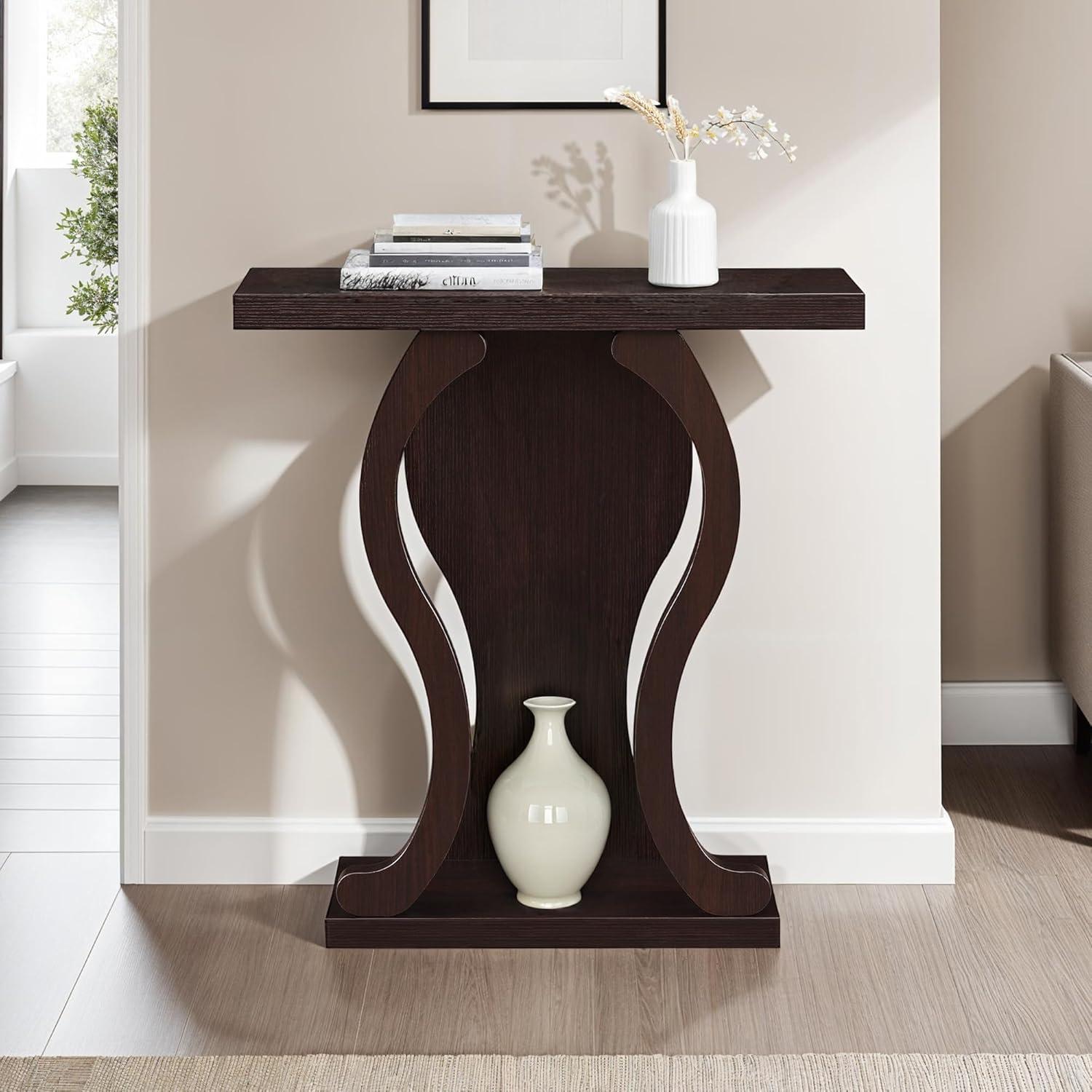 Convenience Concepts Newport Terry B Console Table, Espresso