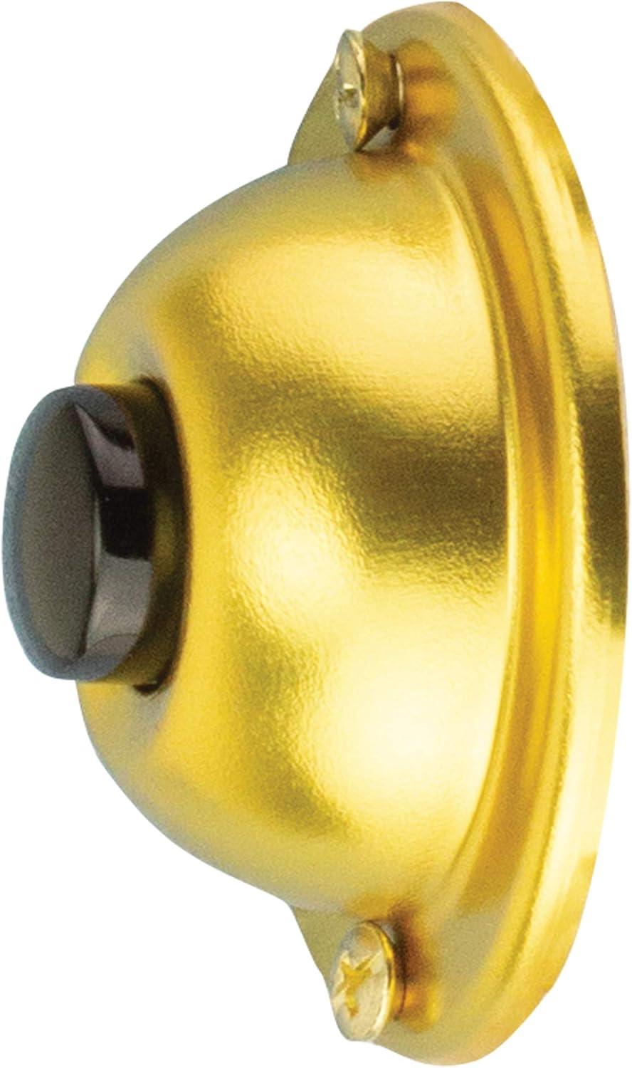 Round Gold and Black Wired Doorbell Button