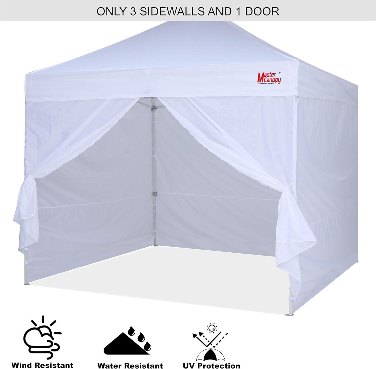 White 10x10 Pop-Up Canopy Sidewall Kit with Door