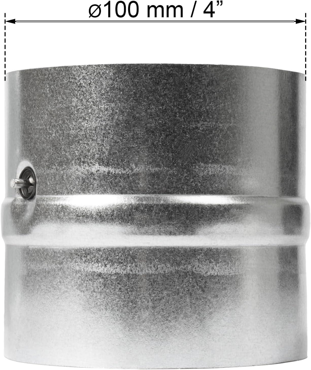 4'' inch Galvanized Steel Backdraft Damper with Rubber Gasket for Round Duct