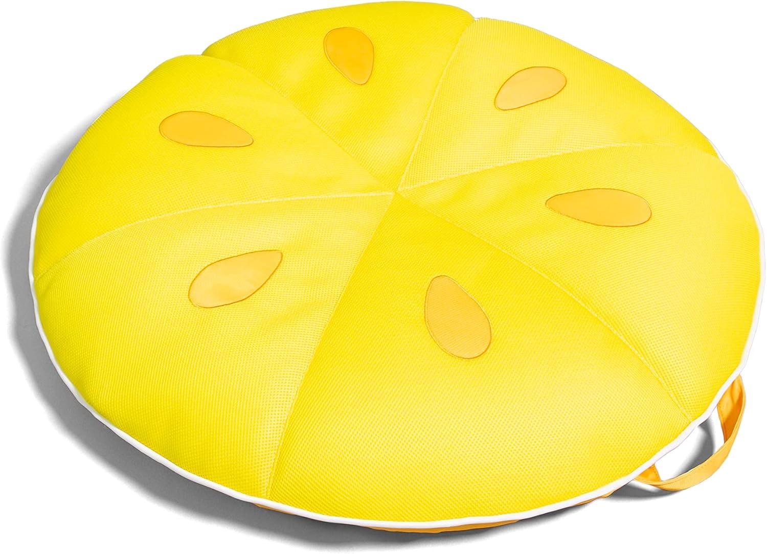 Big Joe Fruit Slice Float No Inflation Needed Pool Lounger, Watermelon Mesh, Quick Draining Fabric, 4 feet Big