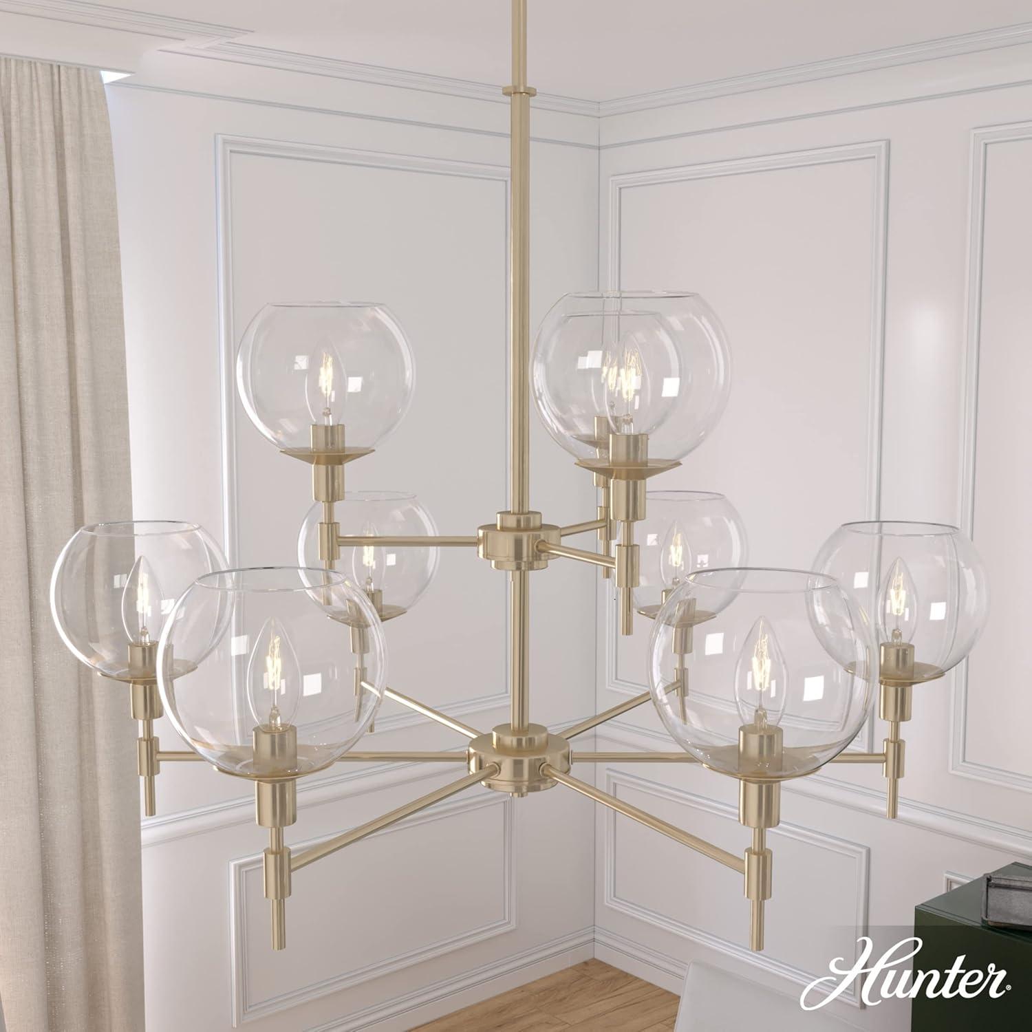 Xidane 9 Light 2-Tier Sputnik Modern Linear Chandelier