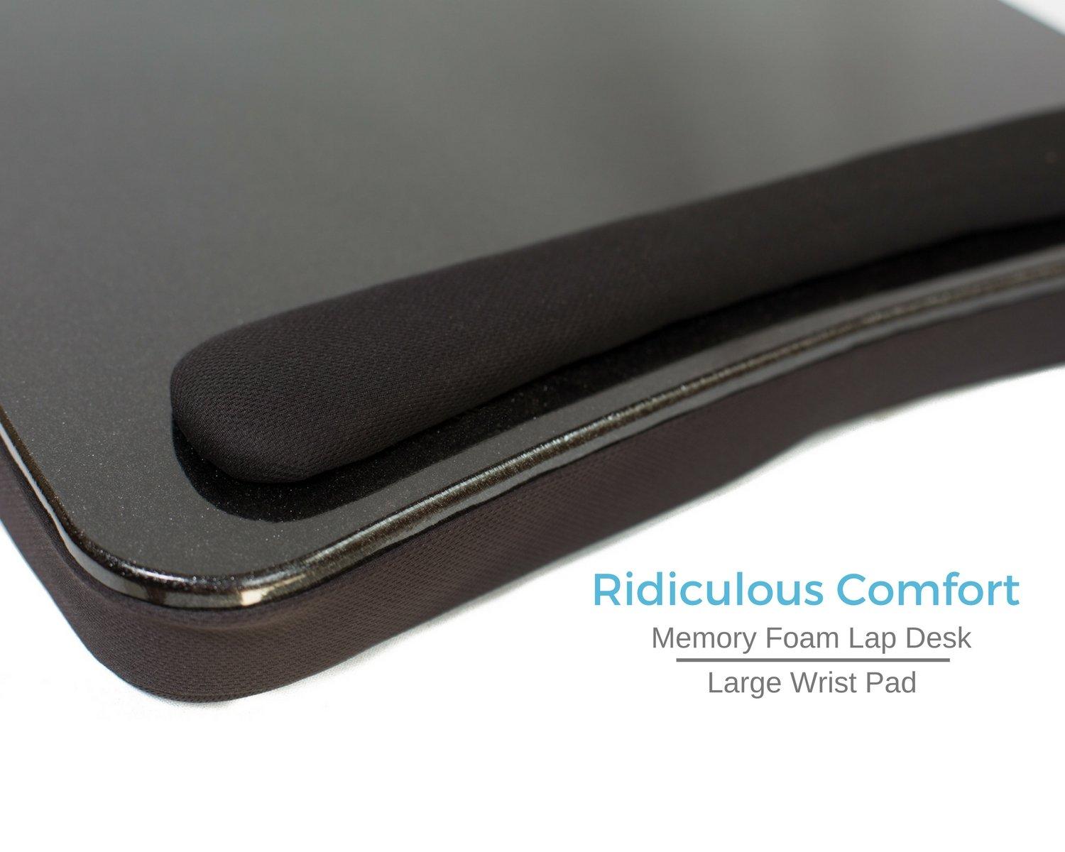 Sofia + Sam All Purpose Lap Desk Bed Table with Memory Foam - Black