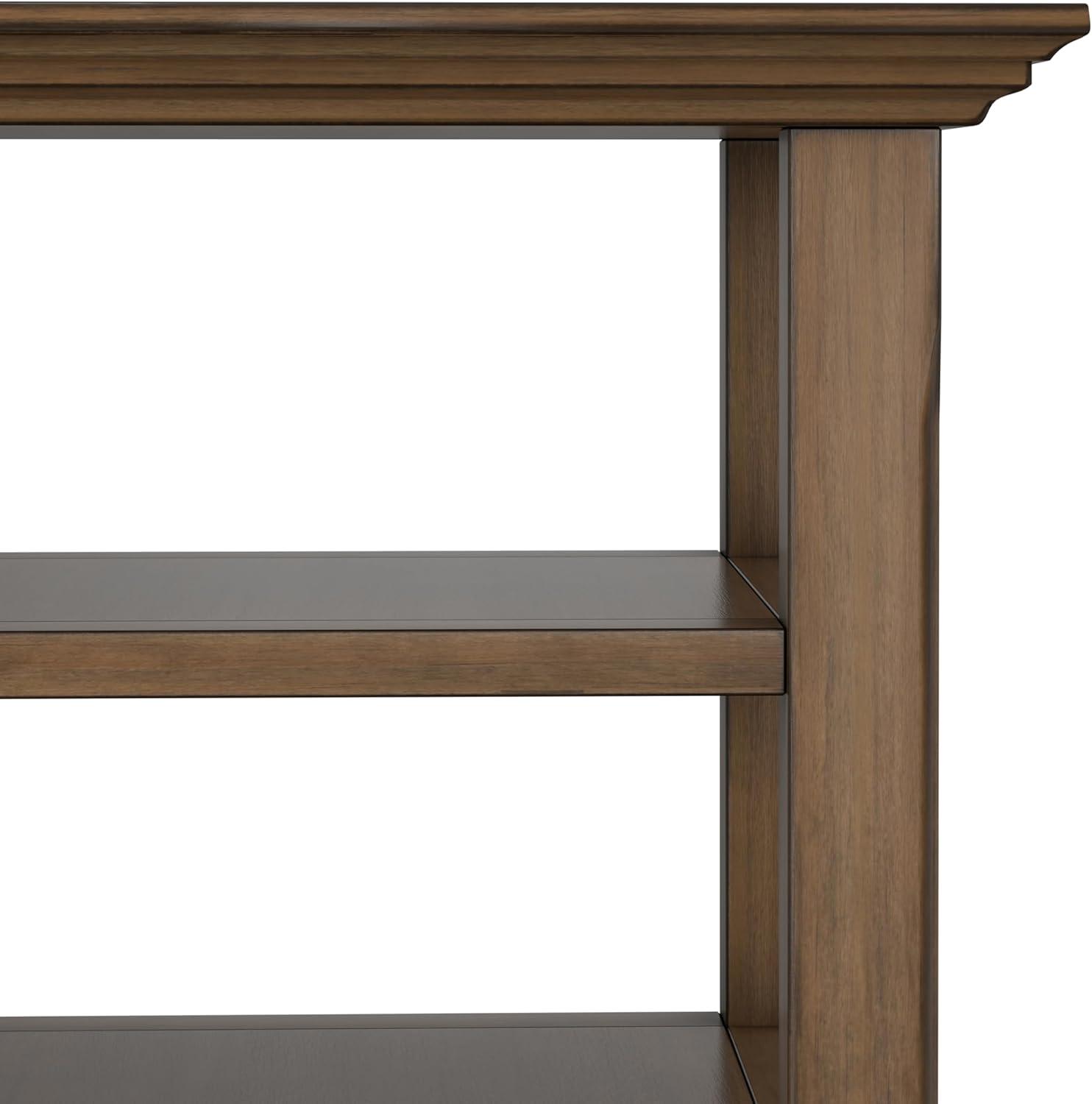 Lark Manor™ Solid Wood Transitional Table with Open Shelves