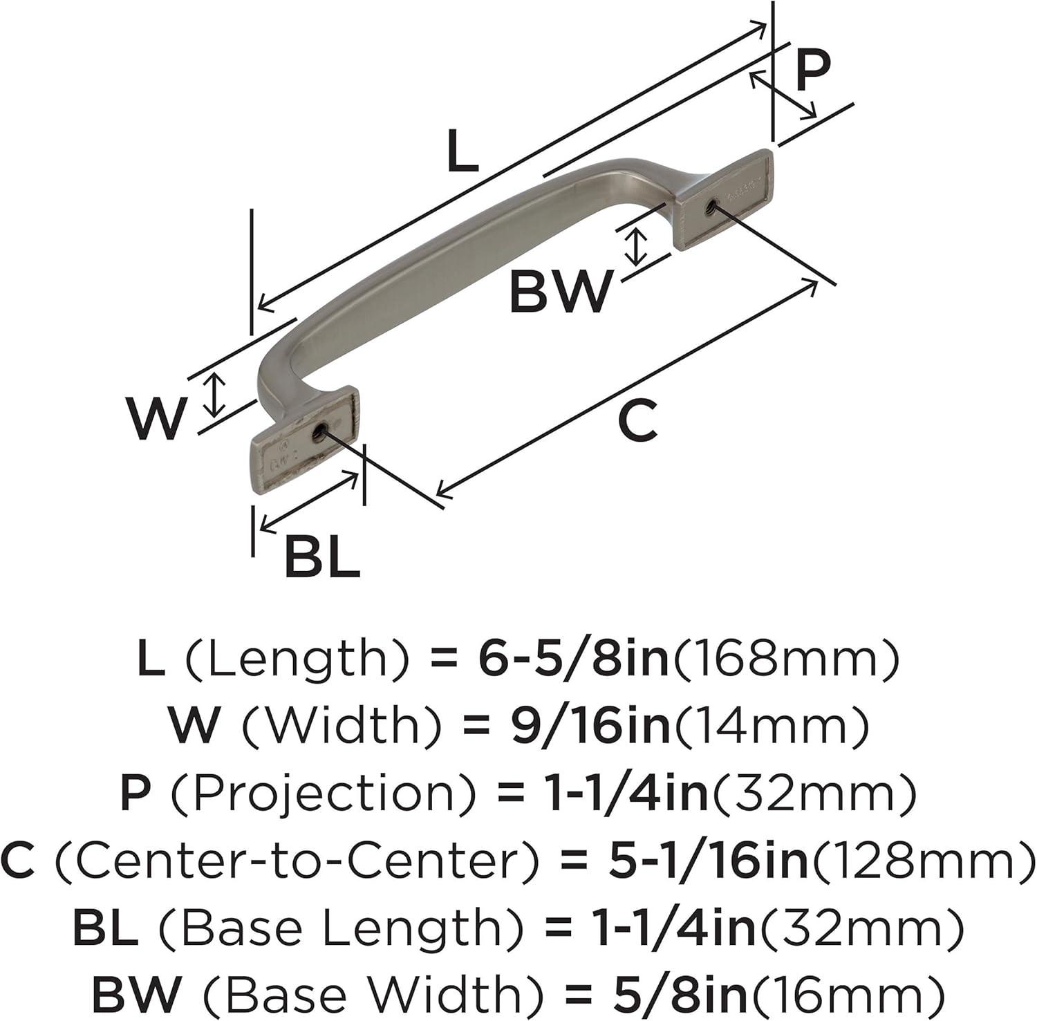 Satin Nickel Brushed Cabinet Drawer Pull with Mounting Hardware