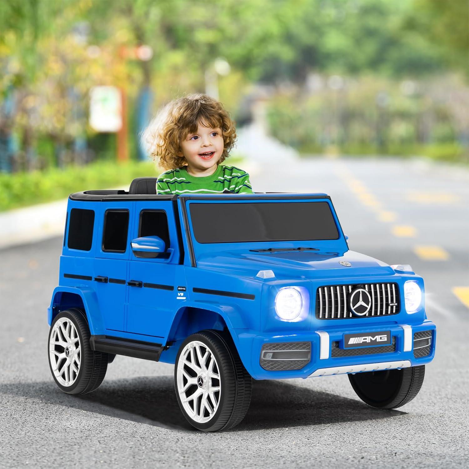 Costway 12V Kids Ride On Car Licensed Mercedes Benz G63 Electric Vehicle with Remote Control Navy