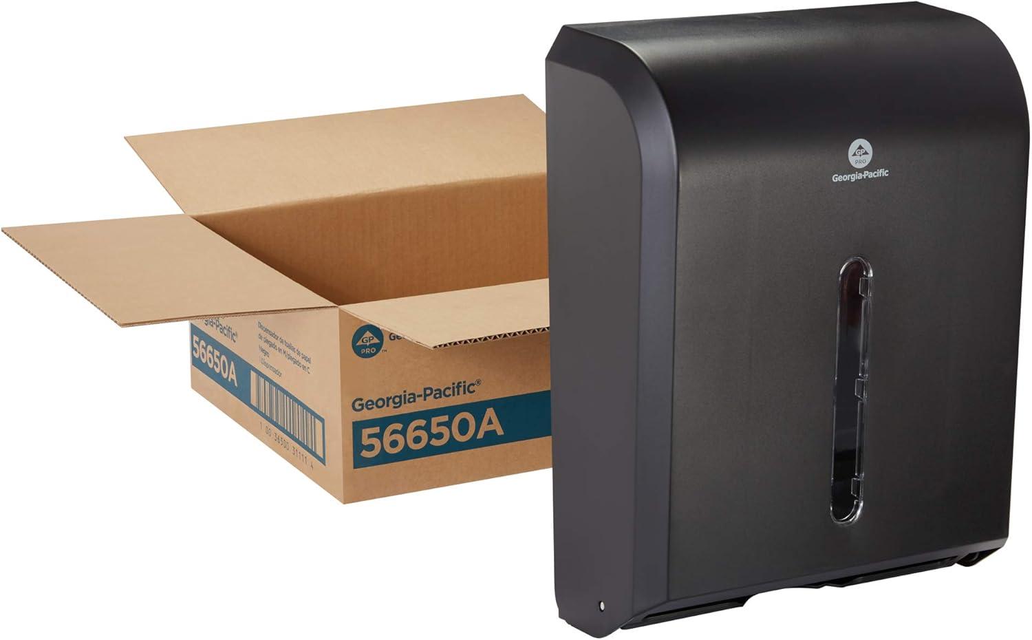 Black Plastic Wall-Mounted Paper Towel Dispenser