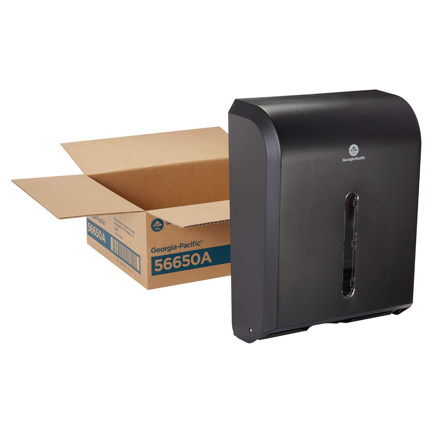 Black Plastic Wall-Mounted Paper Towel Dispenser