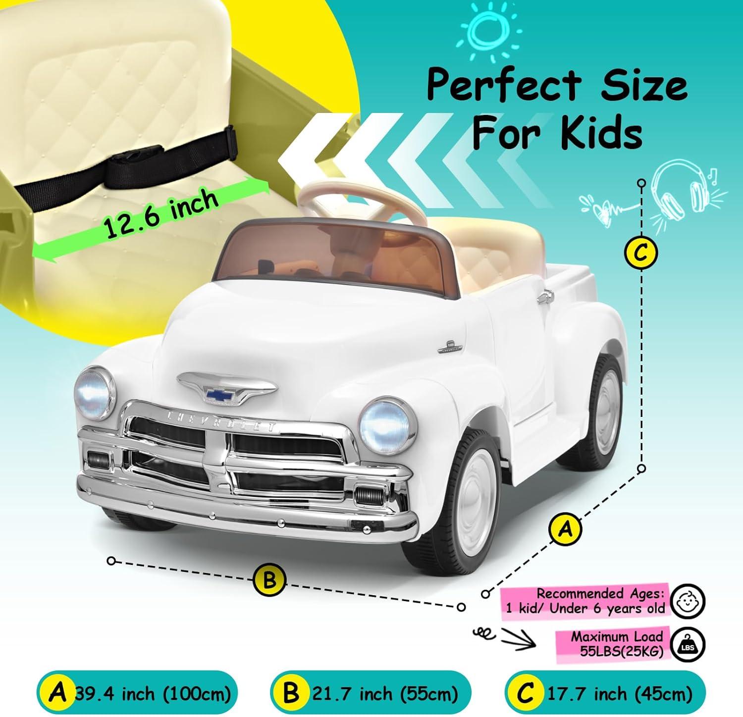 12V Kids Ride on Chevrolet Car Battery Powered Toy Electric Car for Kids with 7AH Big Battery