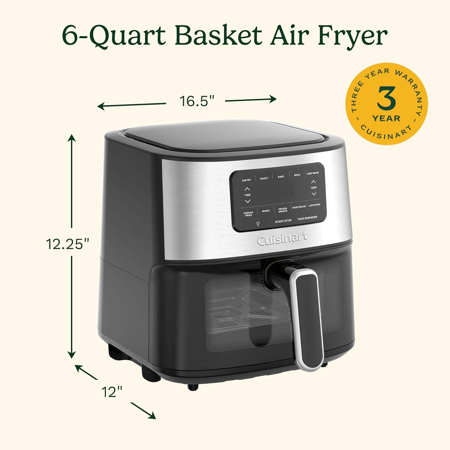 Cuisinart 7-Quart Black Stainless Steel Digital Air Fryer