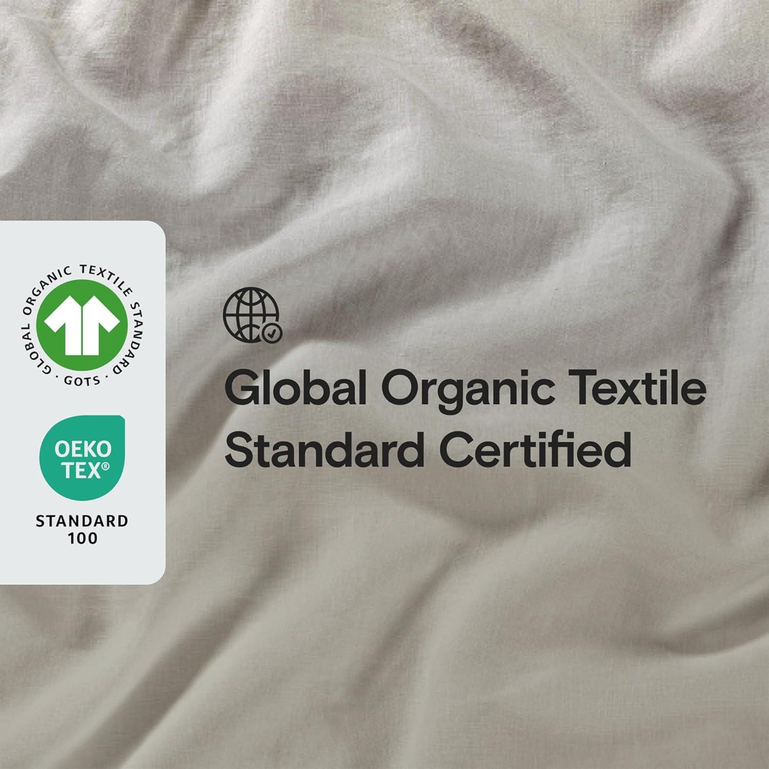 King Size Stone Washed Organic Linen Bed Sheet Set