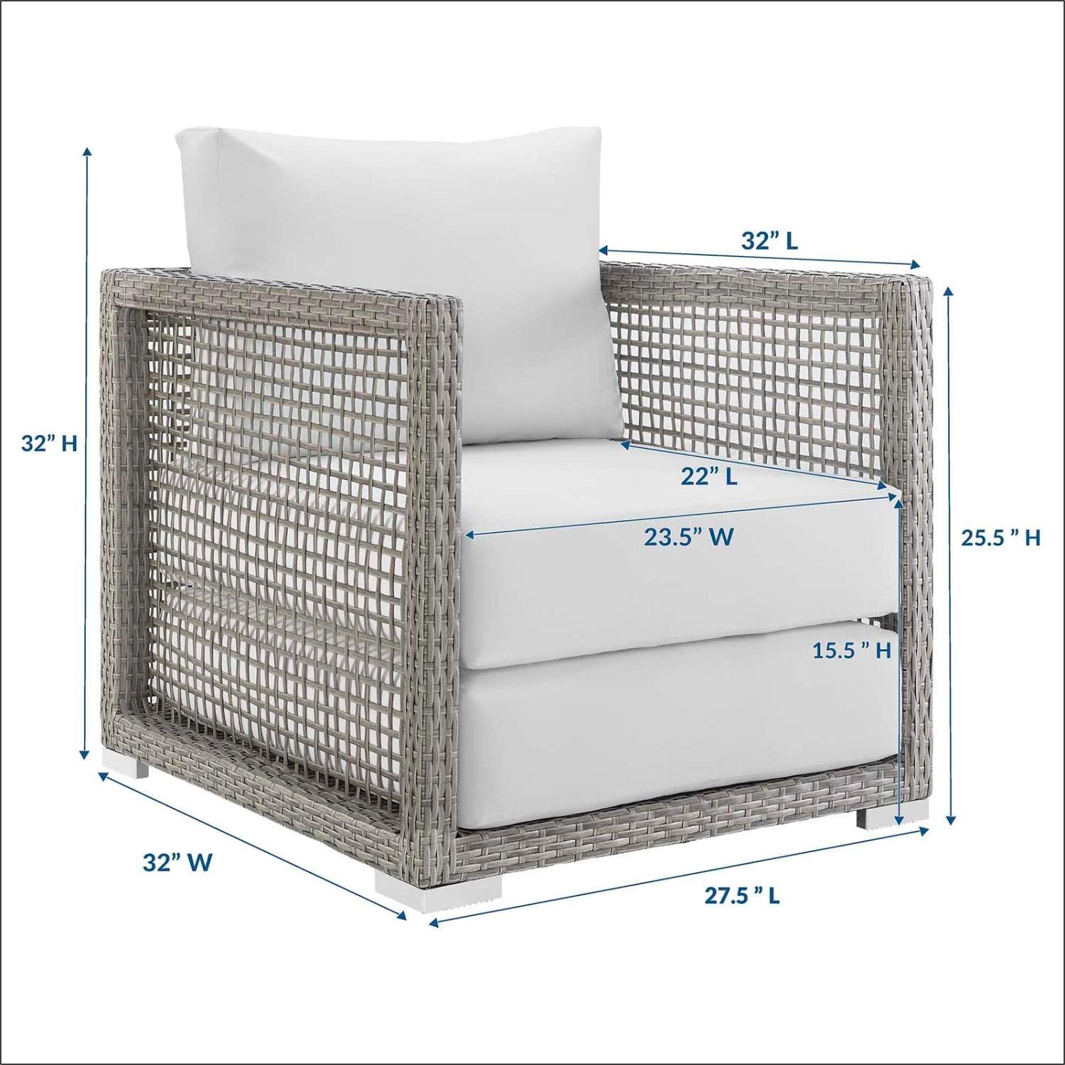 Modway Aura Rattan Outdoor Patio Armchair