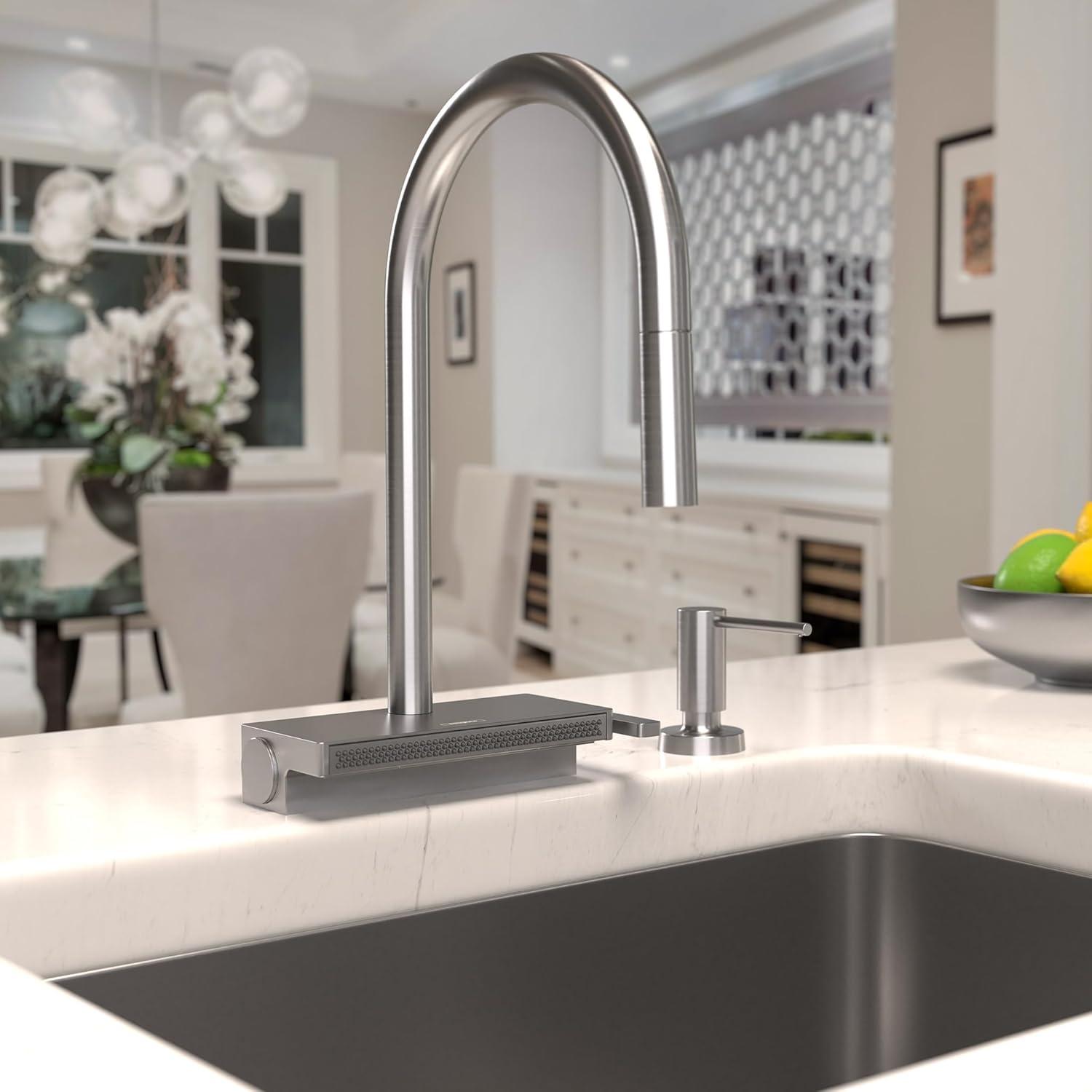 Aquno Select 3-Spray Kitchen Faucet with Pull-Down Spout, 1.75