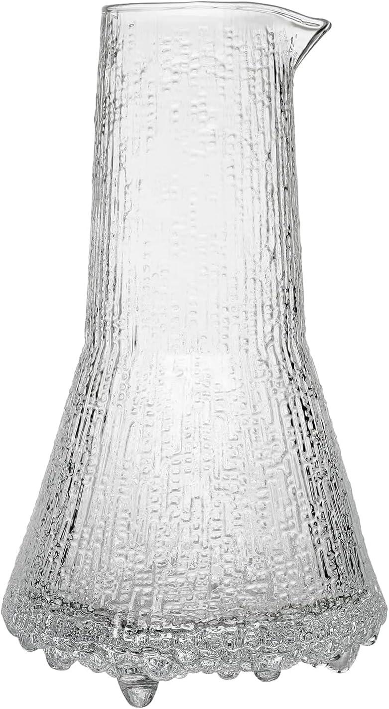 Clear Textured Glass 17 oz Pitcher for Cold Drinks